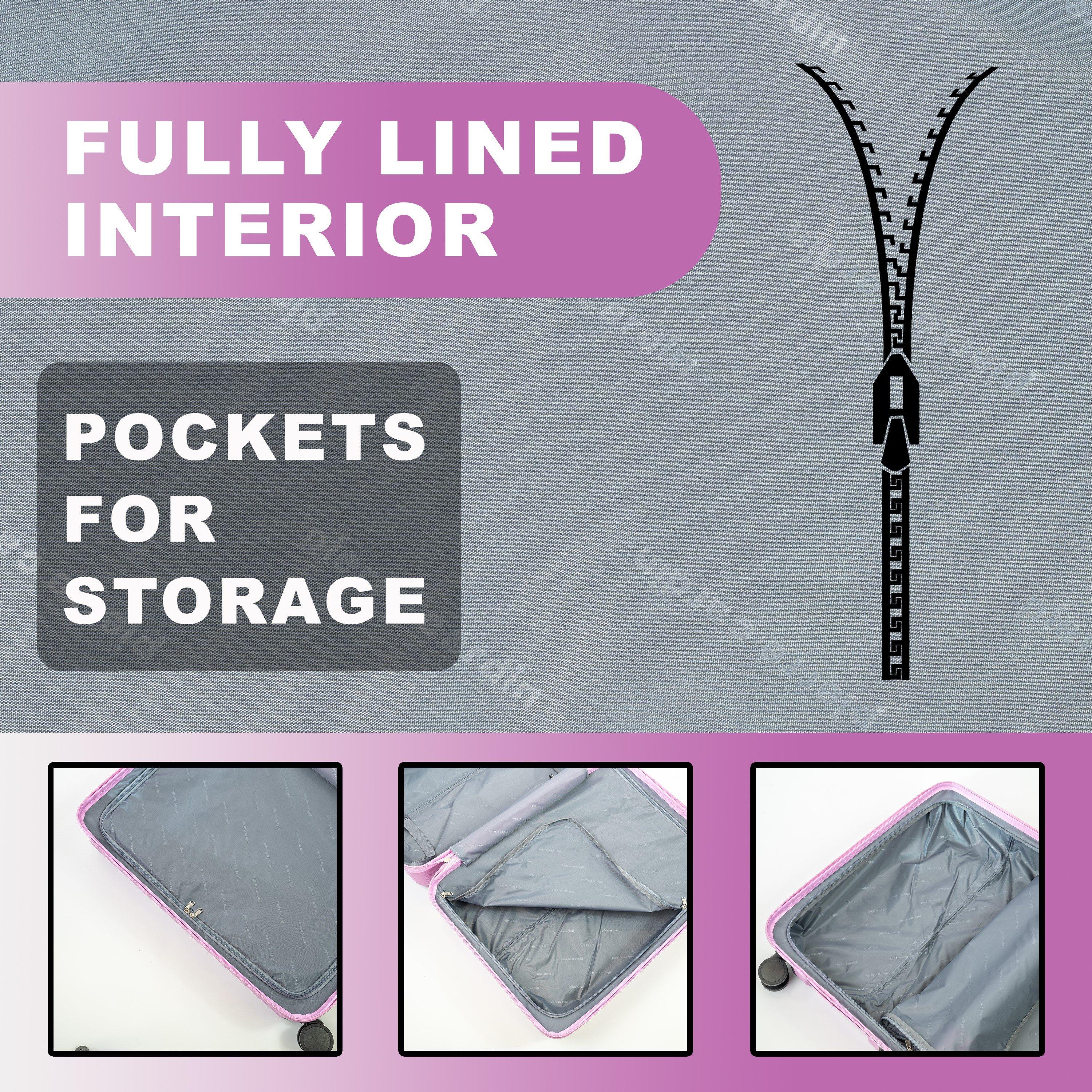 Fondant Pink - Pierre Cardin - Soleil Hard Shell Cabin Suitcase Small Luggage - 4