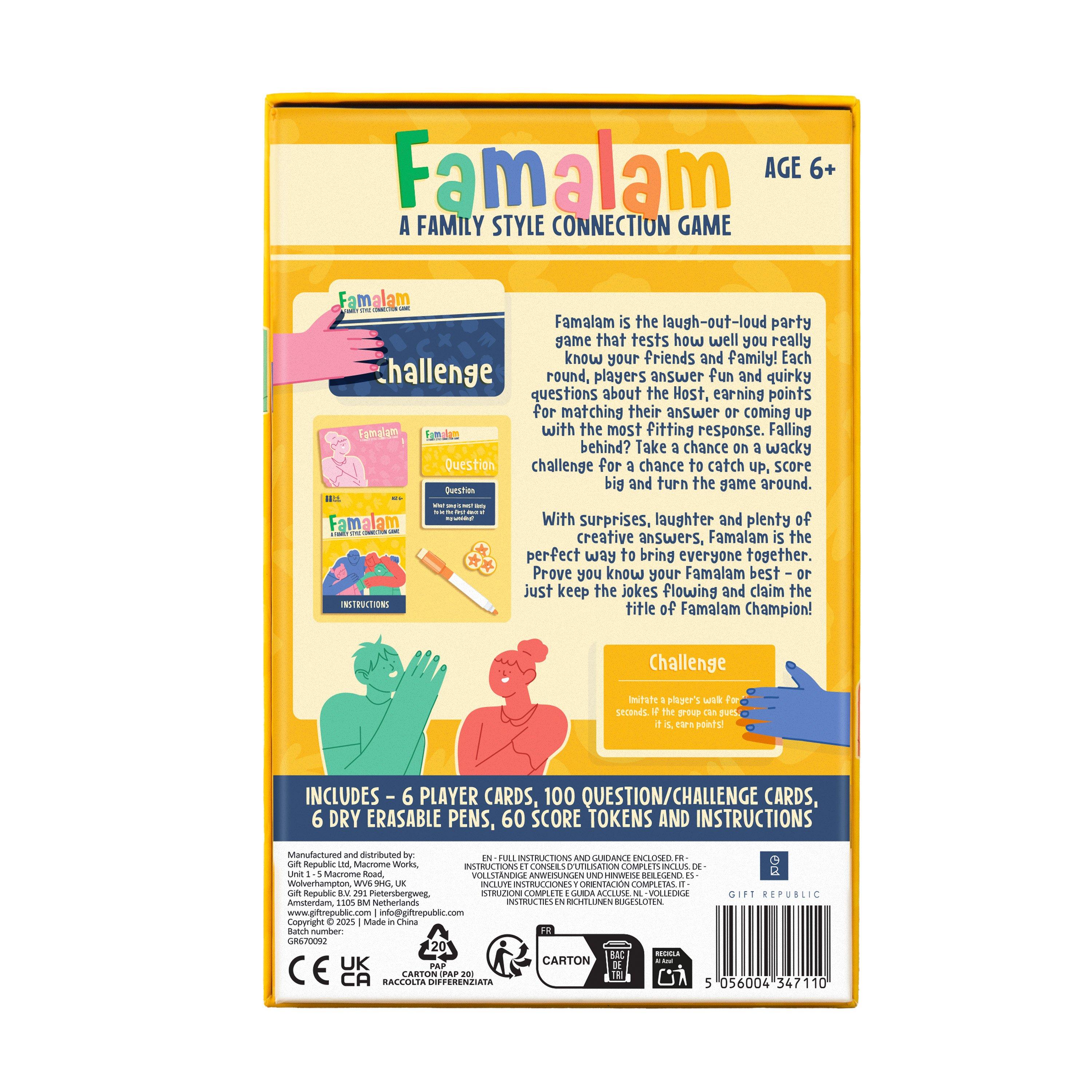 Multi - Gift Republic - Famalam – A Family Style Connection Game - 6
