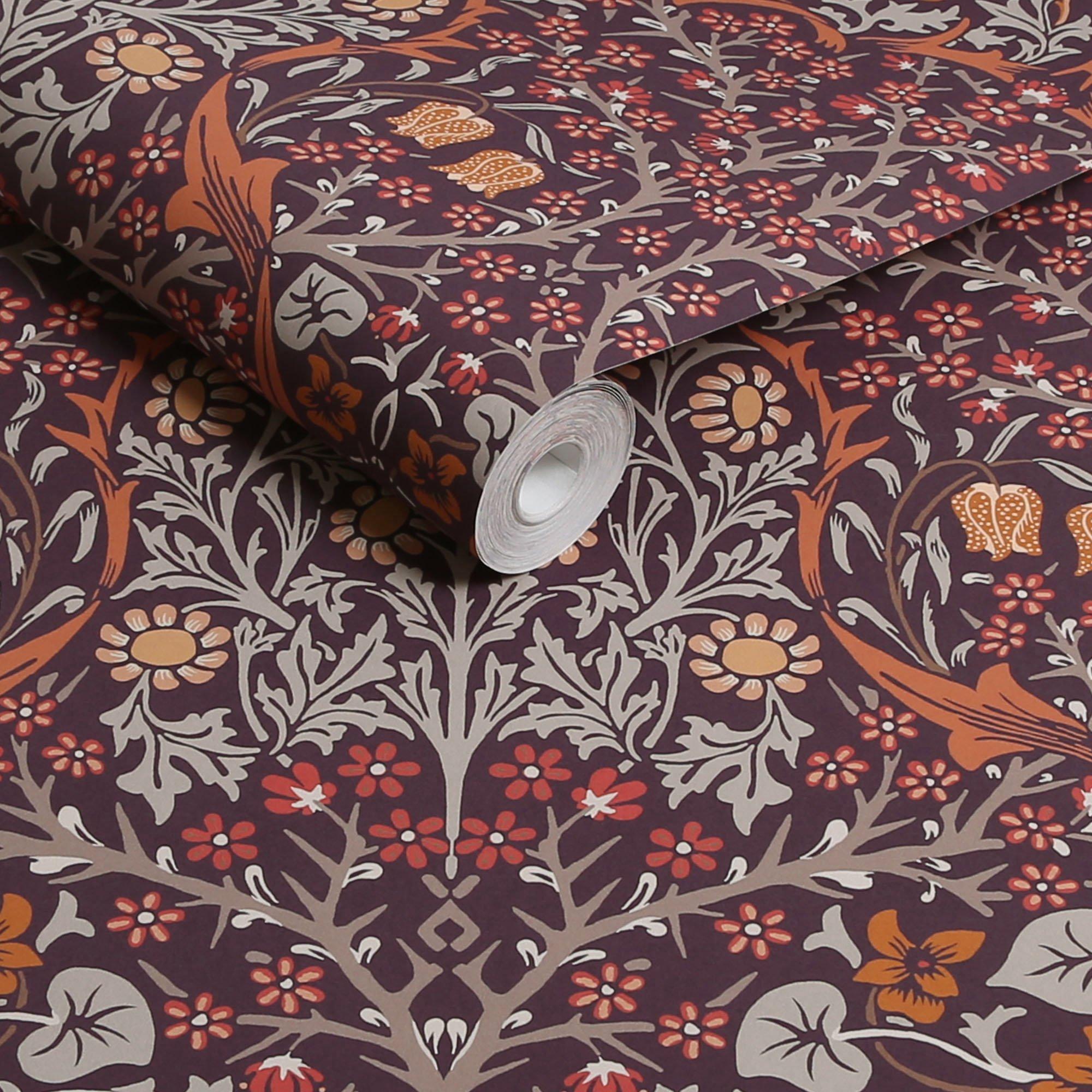 Plum - William Morris at Home - Blackthorn Plum Wallpaper - 3