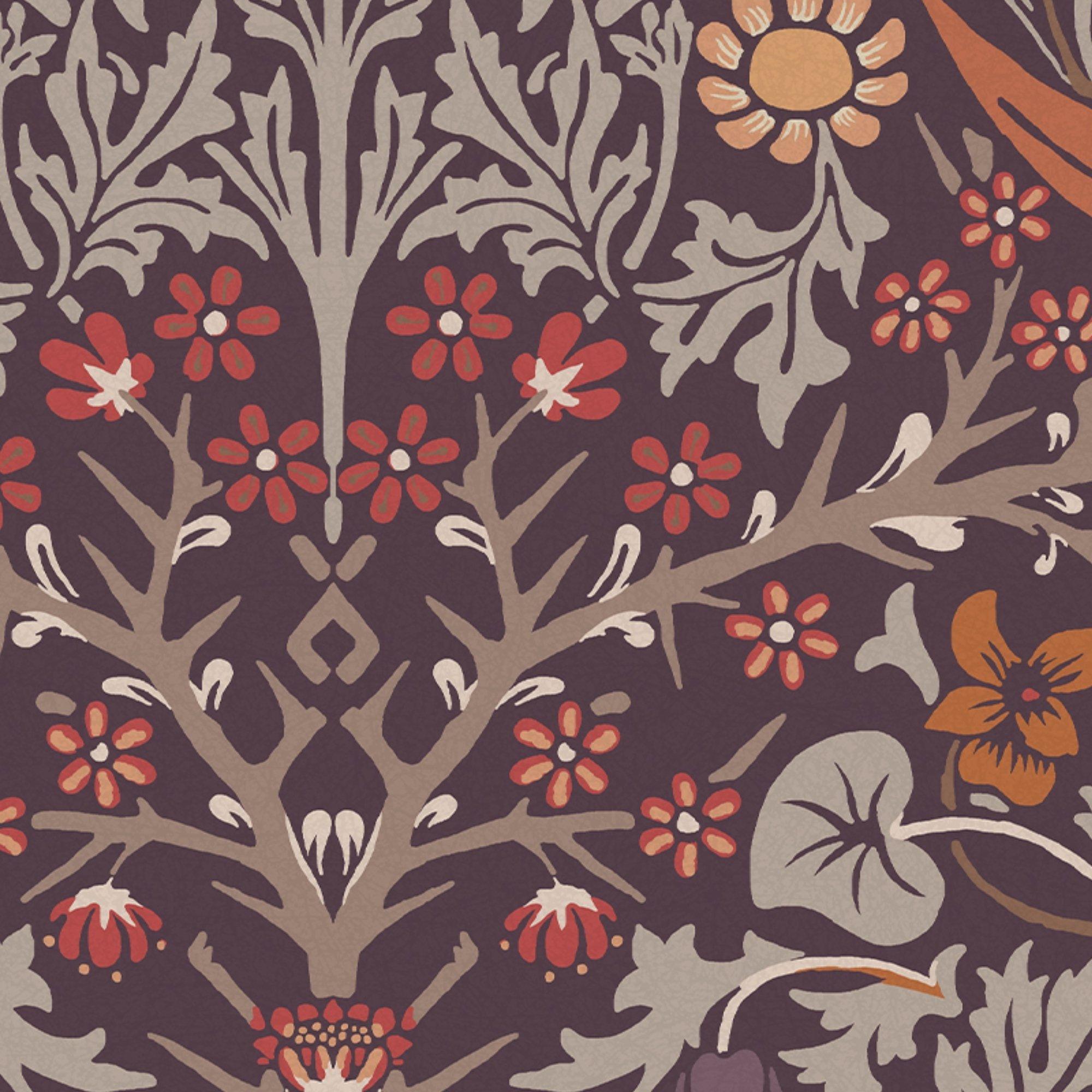 Plum - William Morris at Home - Blackthorn Plum Wallpaper - 4