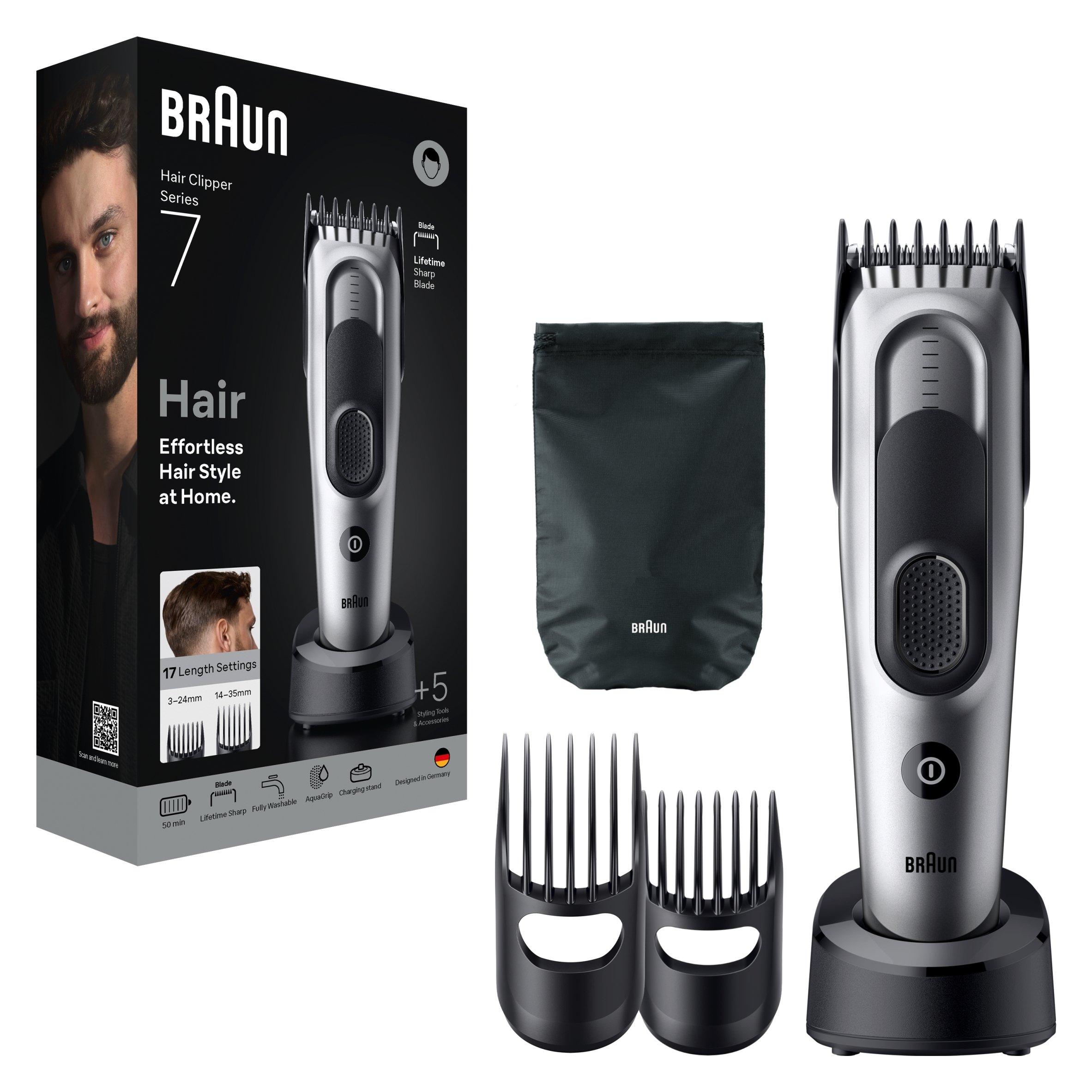 Grey - Braun - Braun HC7590 Hair Clipper BLKSPCGRY - 1
