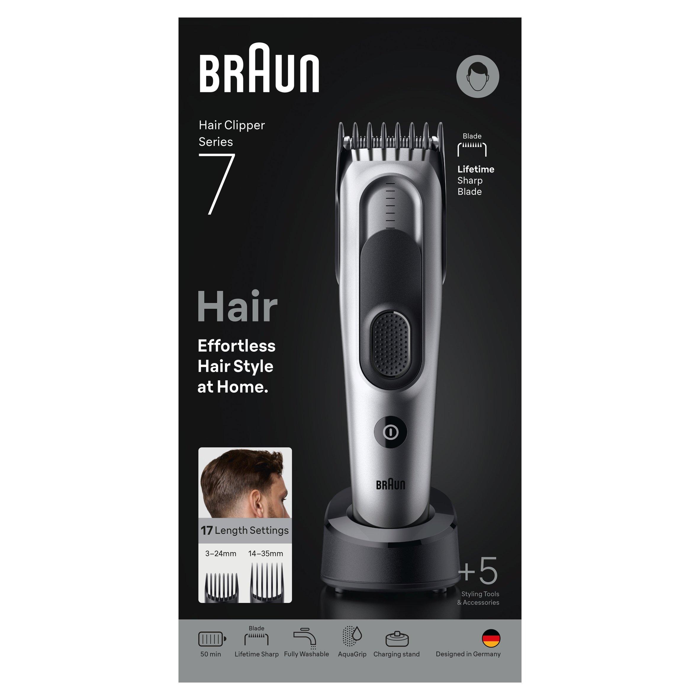 Grey - Braun - Braun HC7590 Hair Clipper BLKSPCGRY - 3
