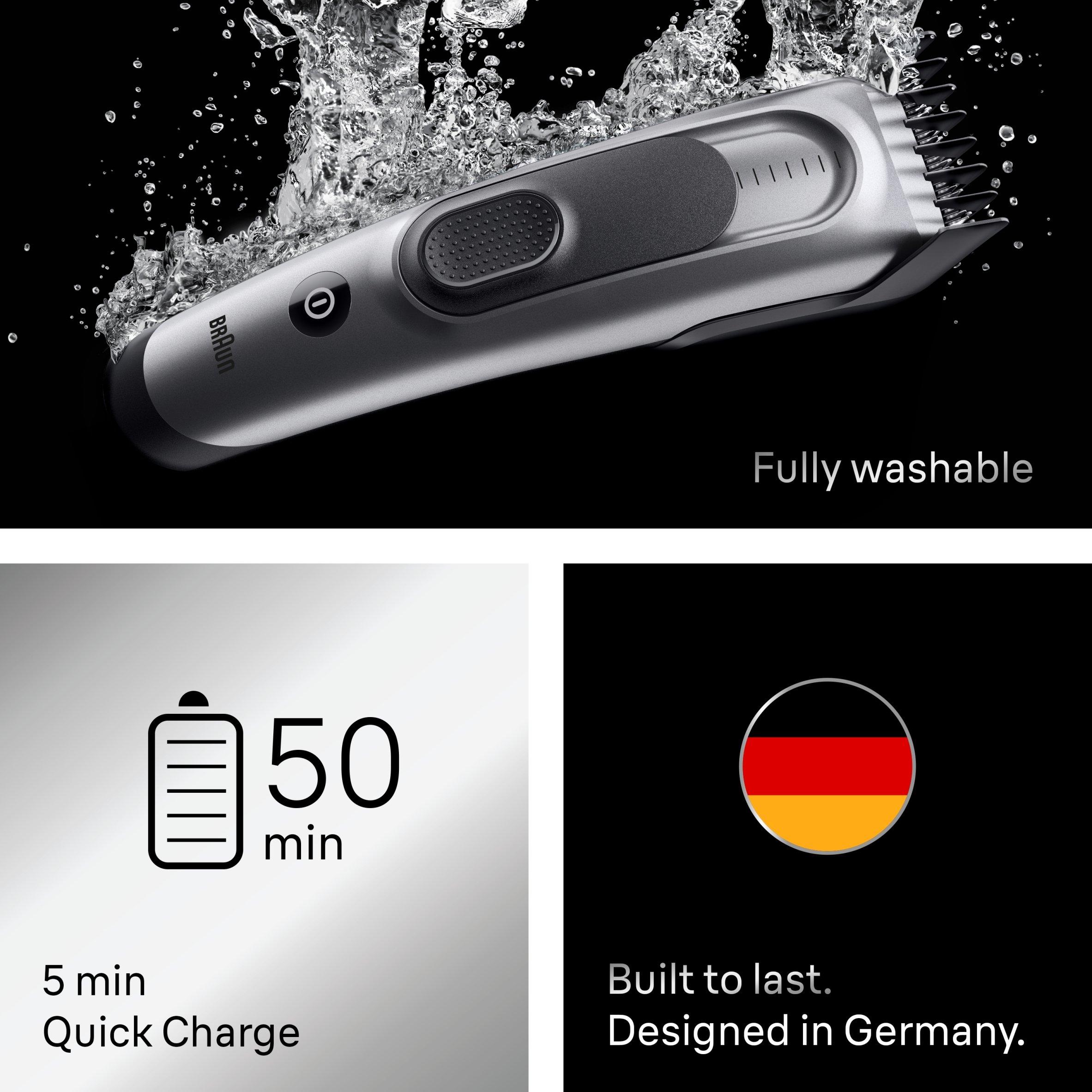 Grey - Braun - Braun HC7590 Hair Clipper BLKSPCGRY - 9