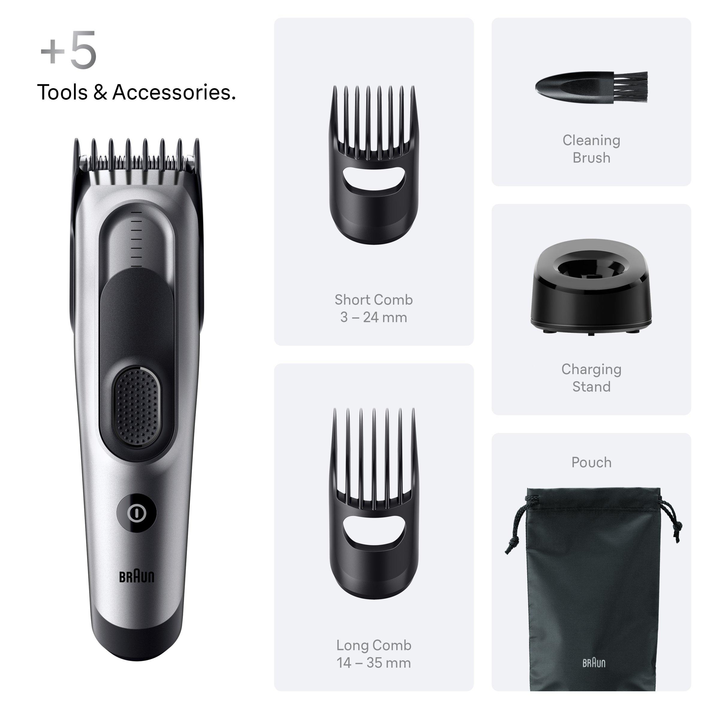 Grey - Braun - Braun HC7590 Hair Clipper BLKSPCGRY - 10