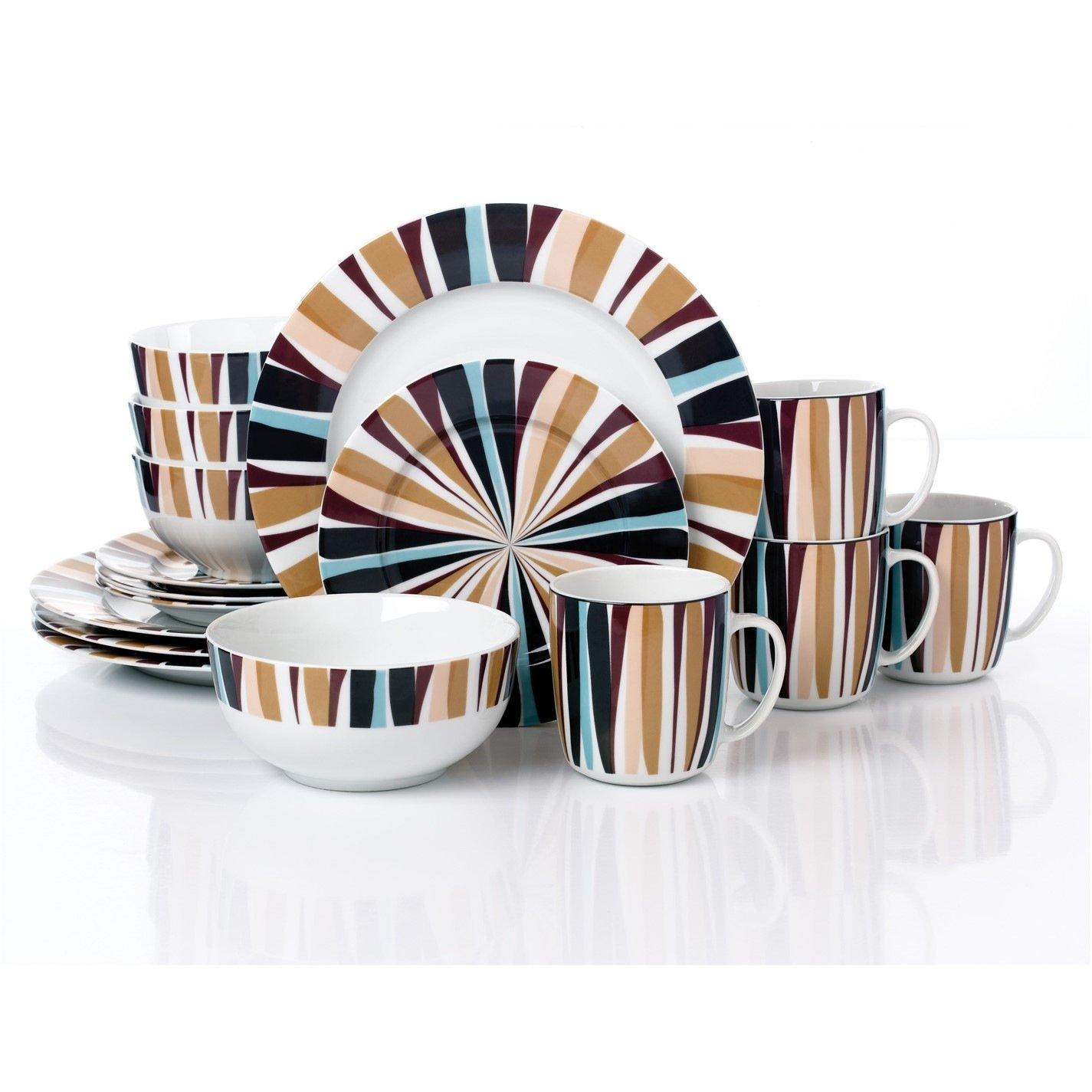 Waterside  16Pc Animal Print Dinner Set - 