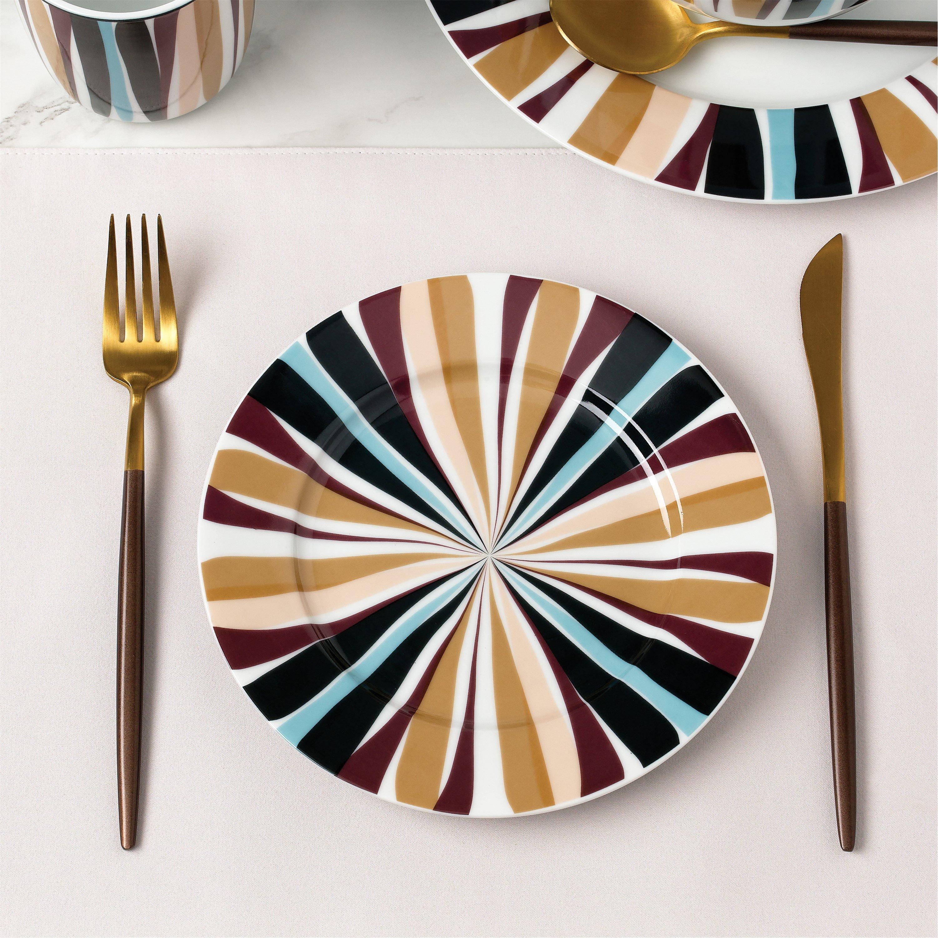 Multi - Waterside - 16pc Animal Print Dinner Set - 3