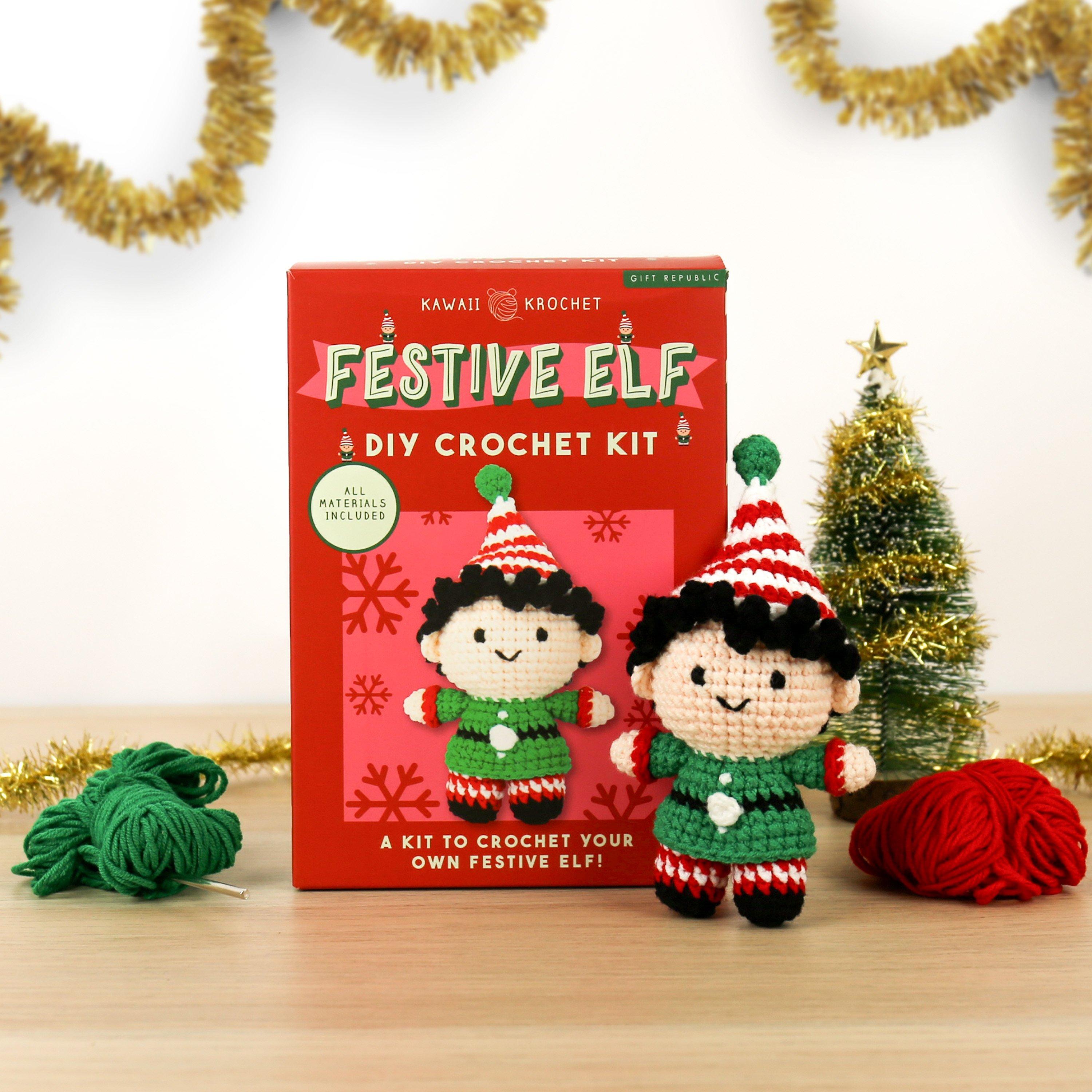 Gift Republic  Festive Elf – Diy Crochet Kit - 