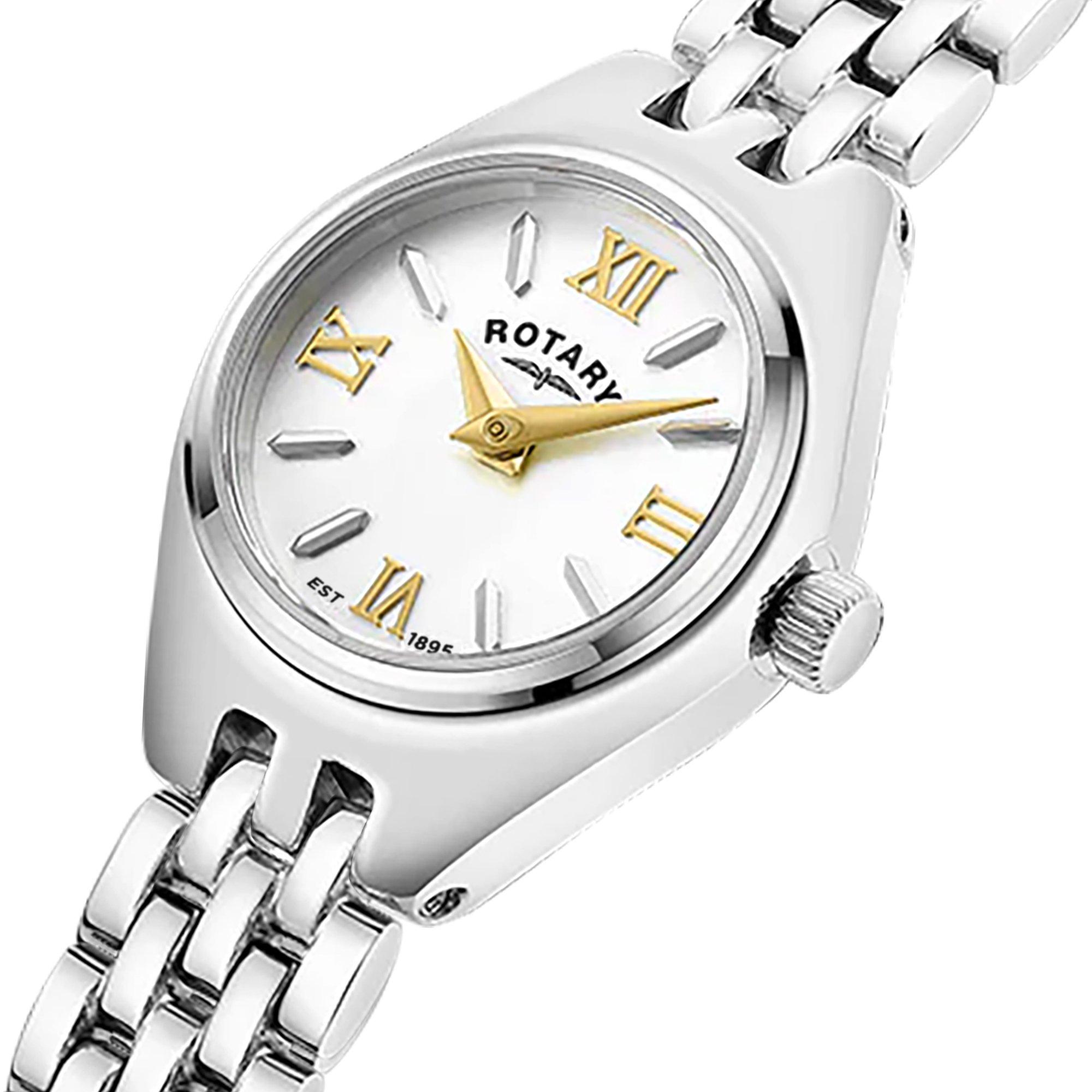 Silver - Rotary - Rotary Ladies Cocktail White Dial SS Bracelet Watc - 2