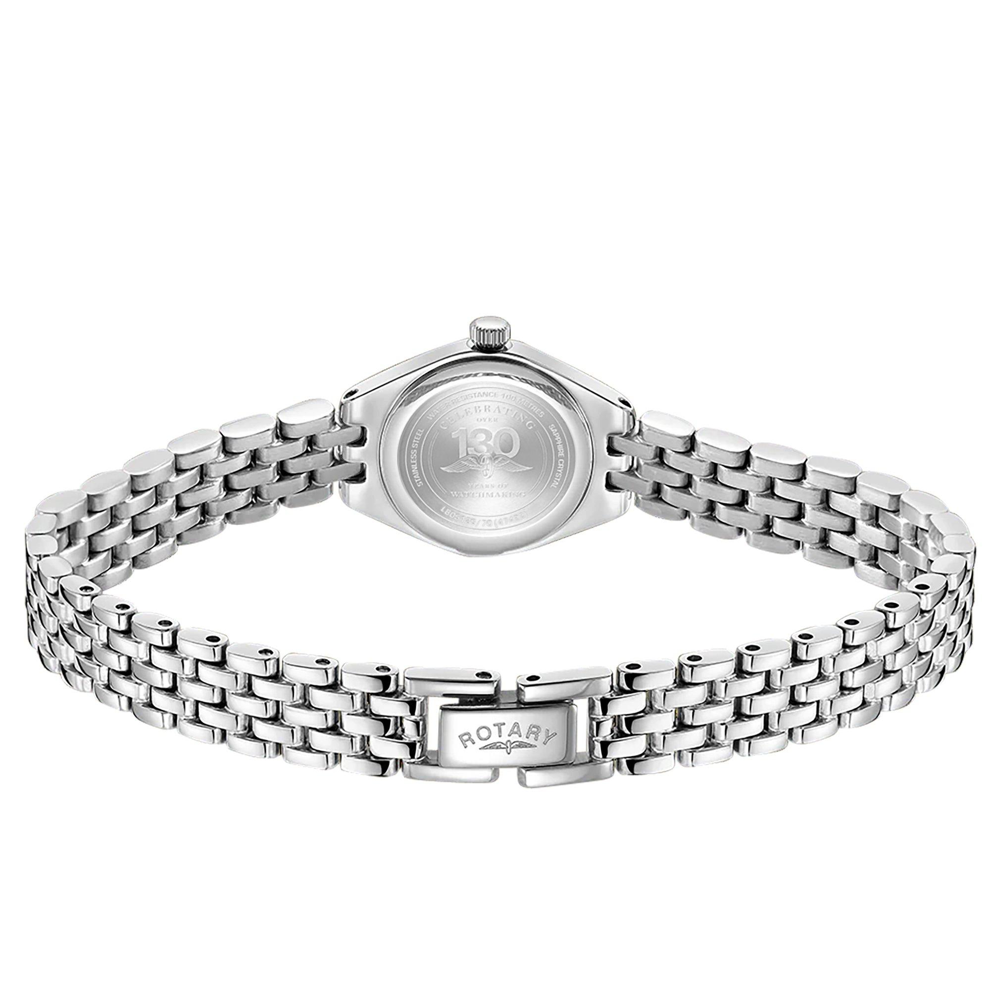 Silver - Rotary - Rotary Ladies Cocktail White Dial SS Bracelet Watc - 4