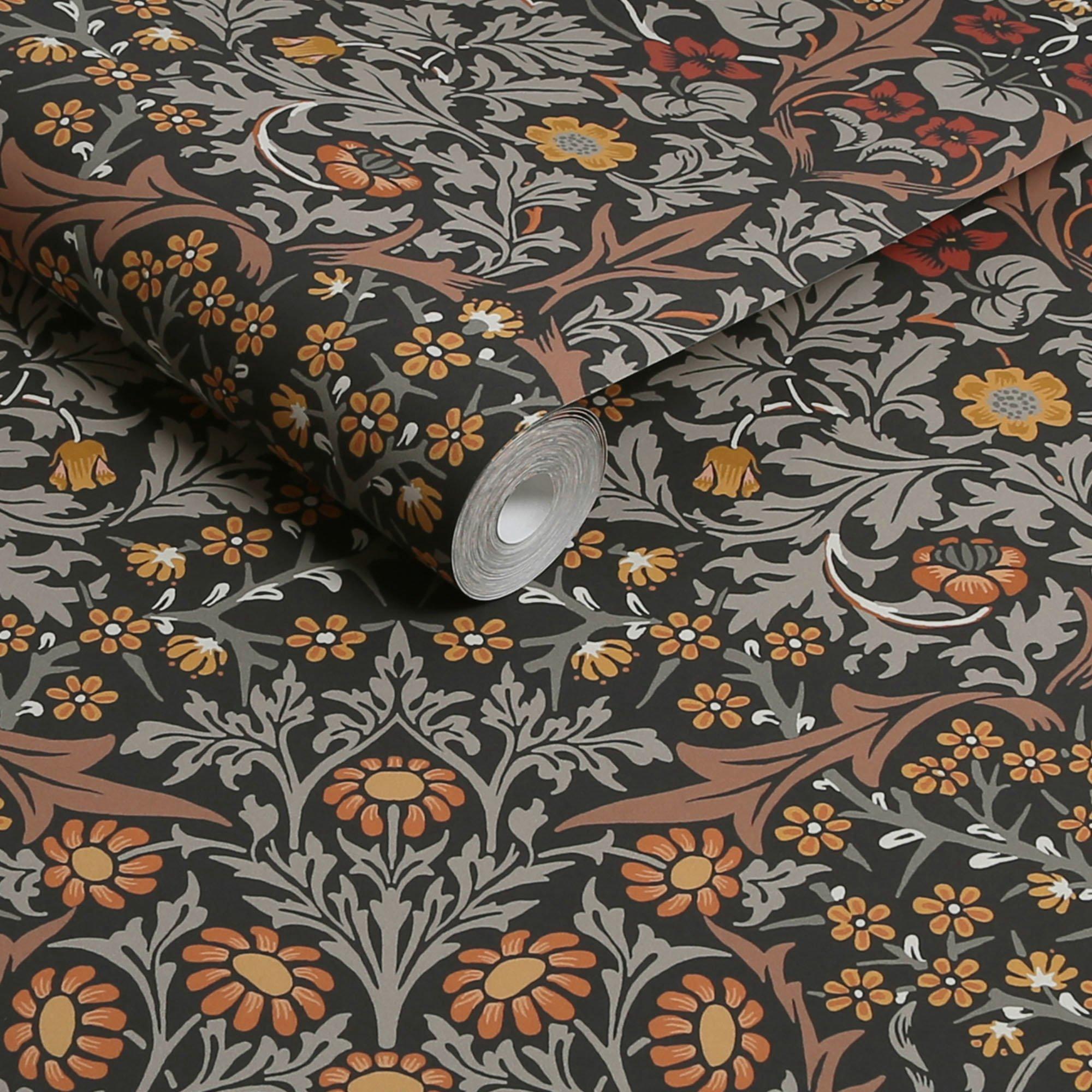 Charcoal & Burn - William Morris at Home - Blackthorn Charcoal Wallpaper - 3
