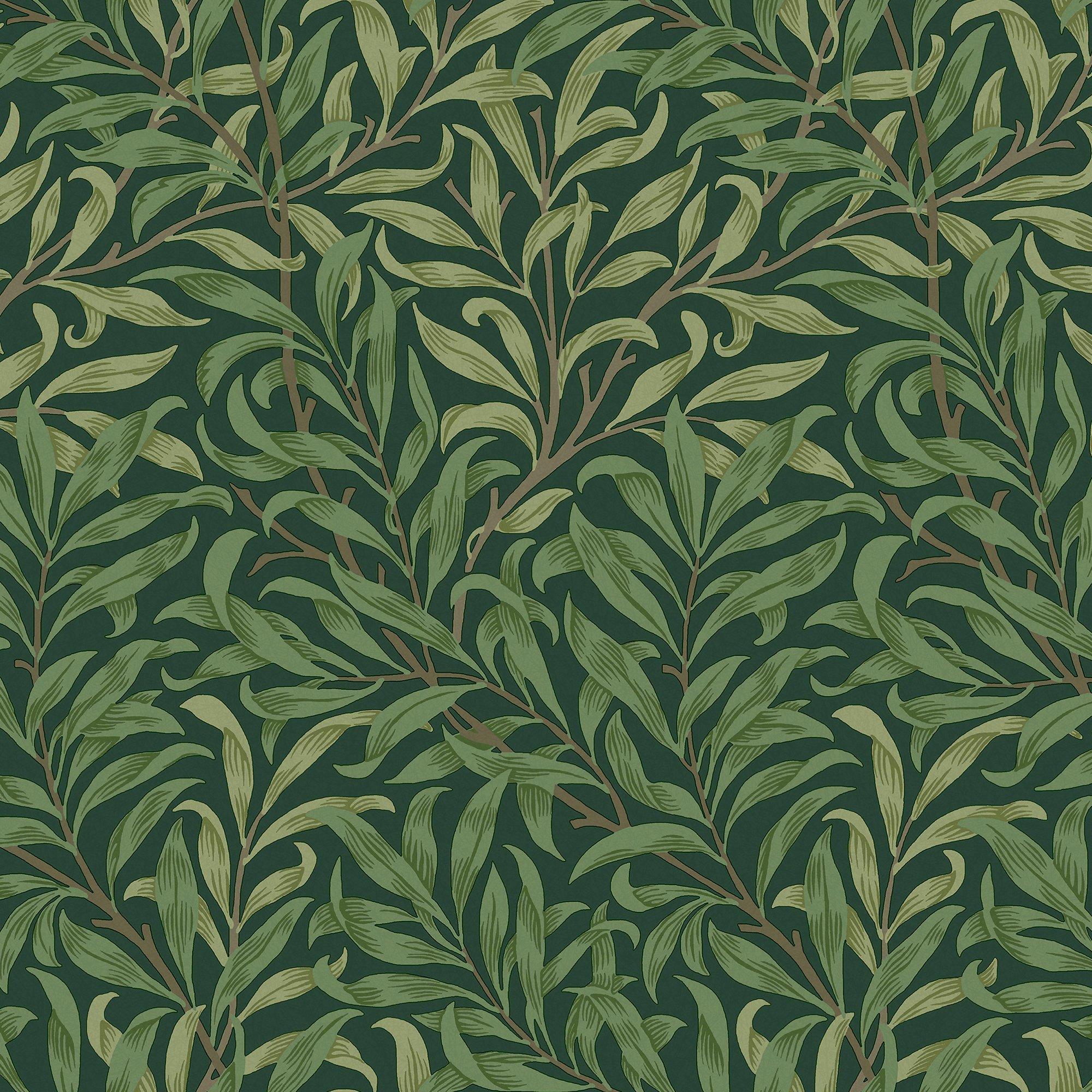 Deep Green - William Morris at Home - Willow Bough Deep Green Wallpaper - 2