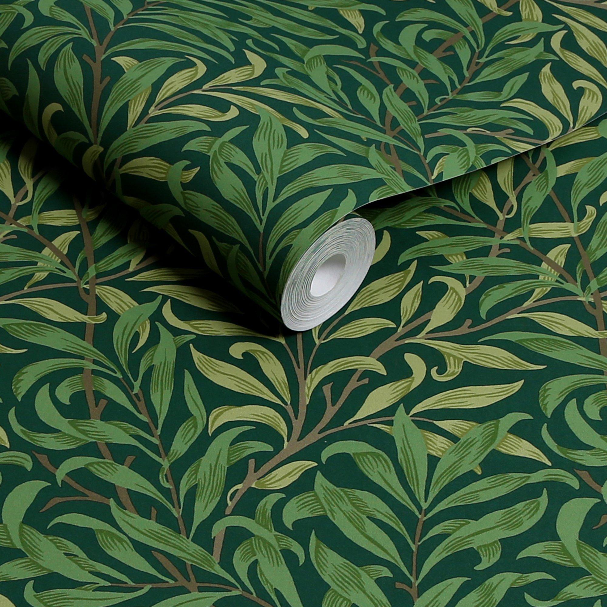 Deep Green - William Morris at Home - Willow Bough Deep Green Wallpaper - 3