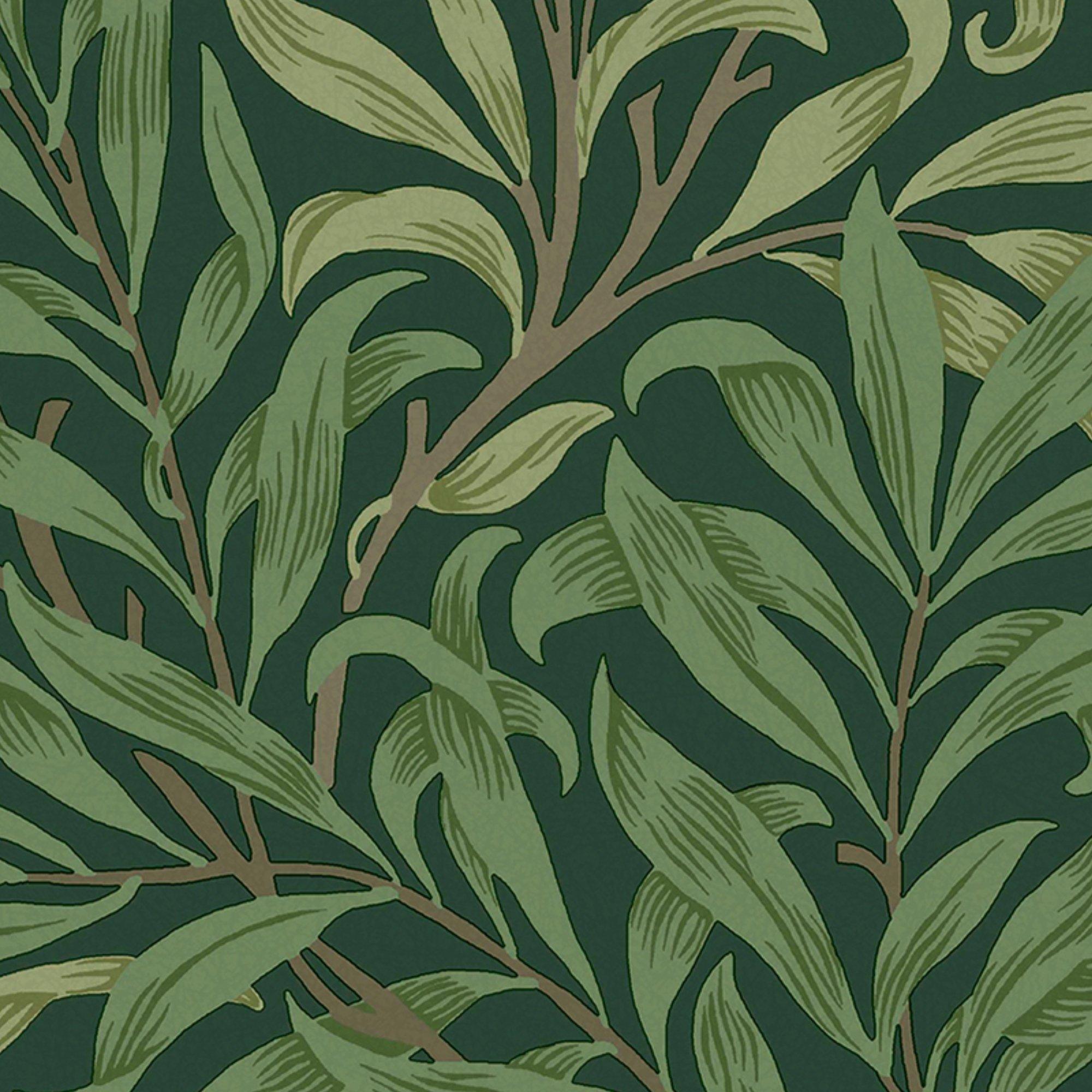 Deep Green - William Morris at Home - Willow Bough Deep Green Wallpaper - 4