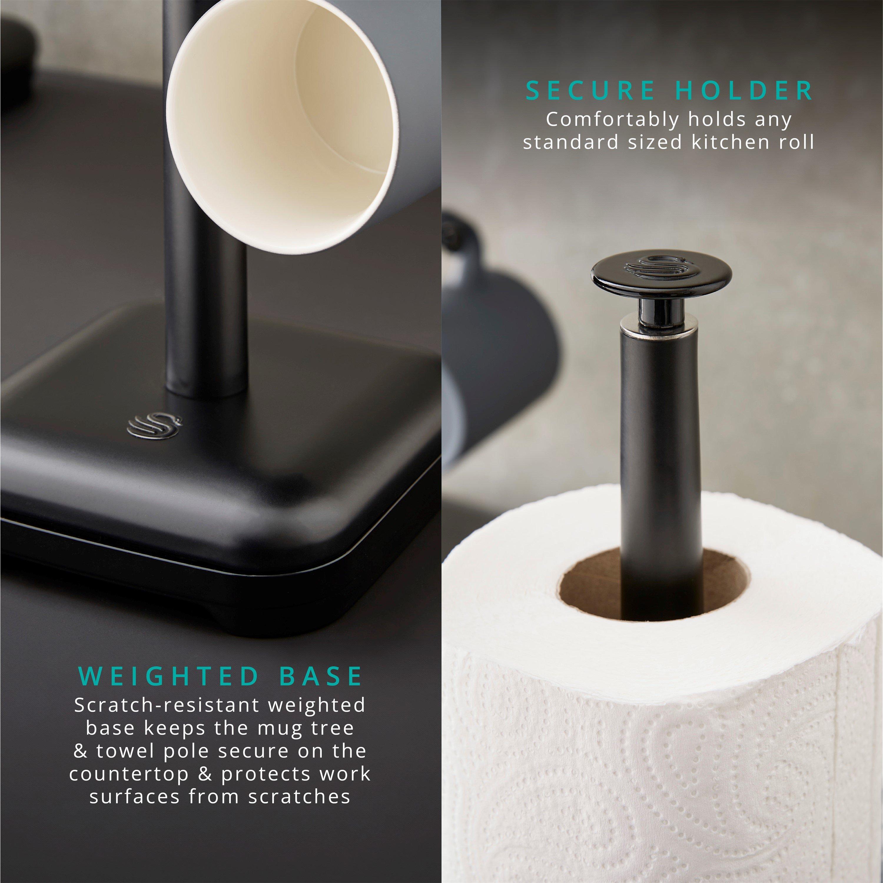 Black - Swan - Towel Pole and Mug Tree Set - 5