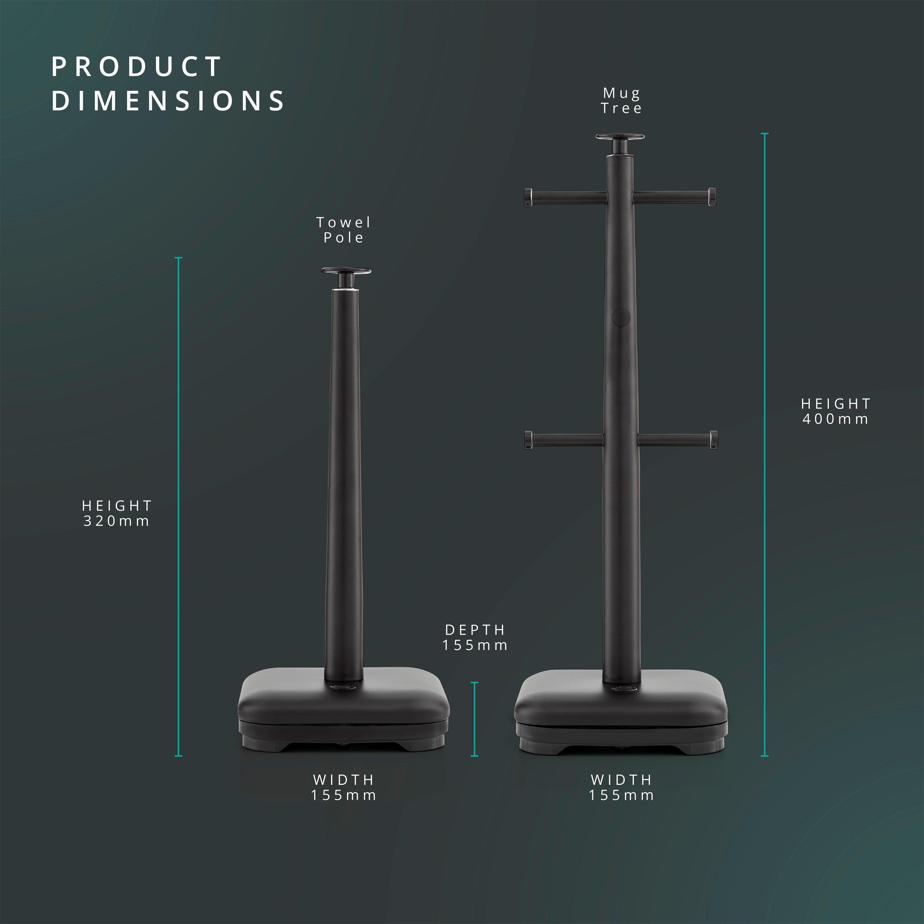 Black - Swan - Towel Pole and Mug Tree Set - 7