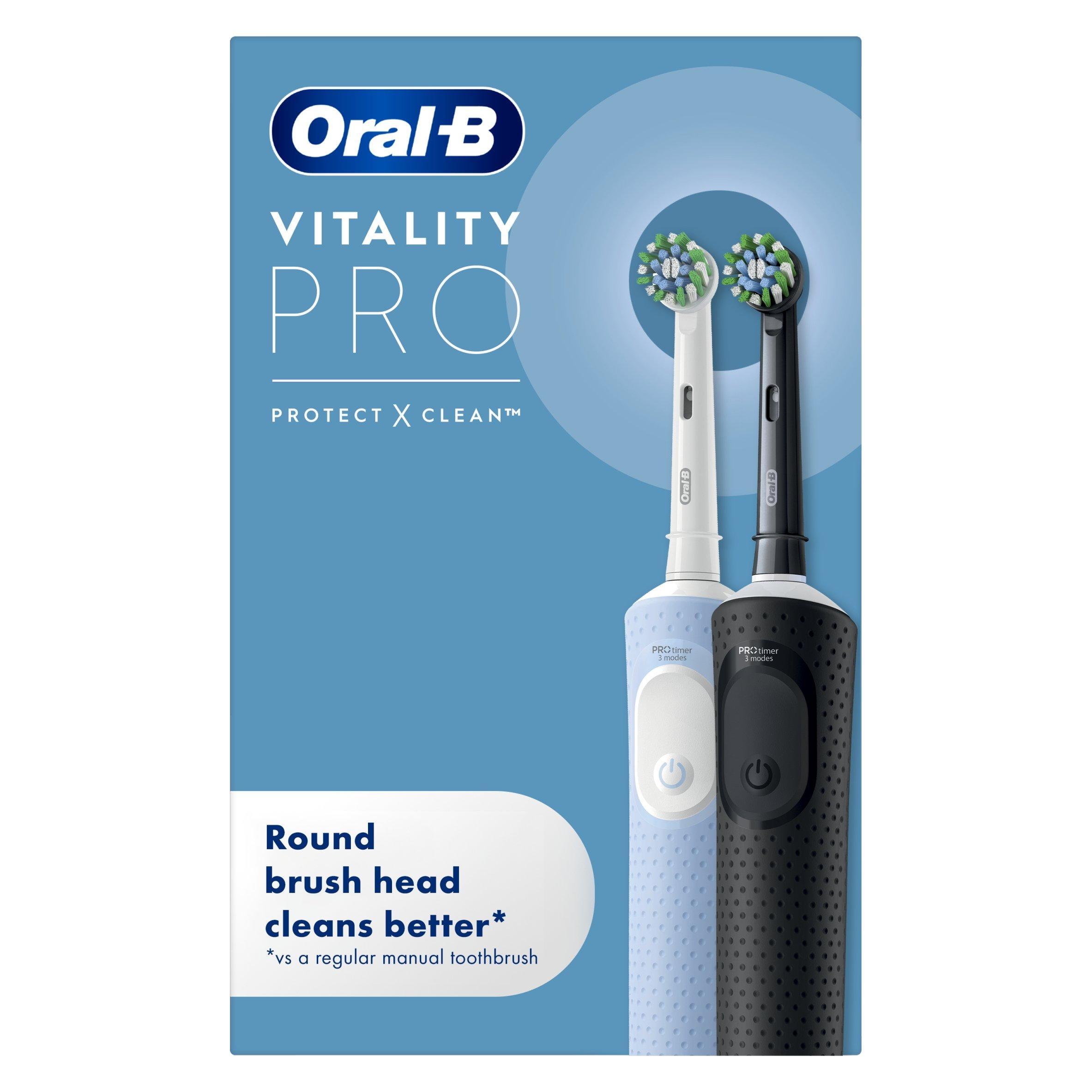 Black & Blue - Oral B - Oral-B Vitality Pro Black & Blue Duo Toothbrushes - 5