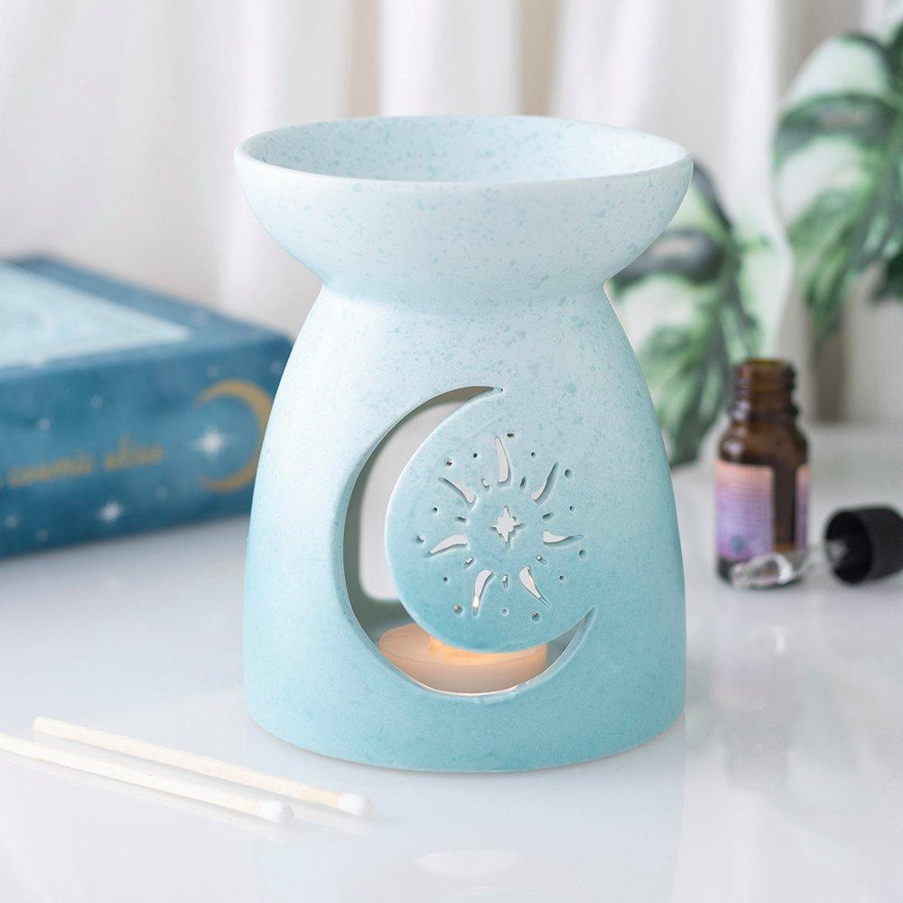White - Something Different - Blue Moon Cut Out Oil Burner - 1