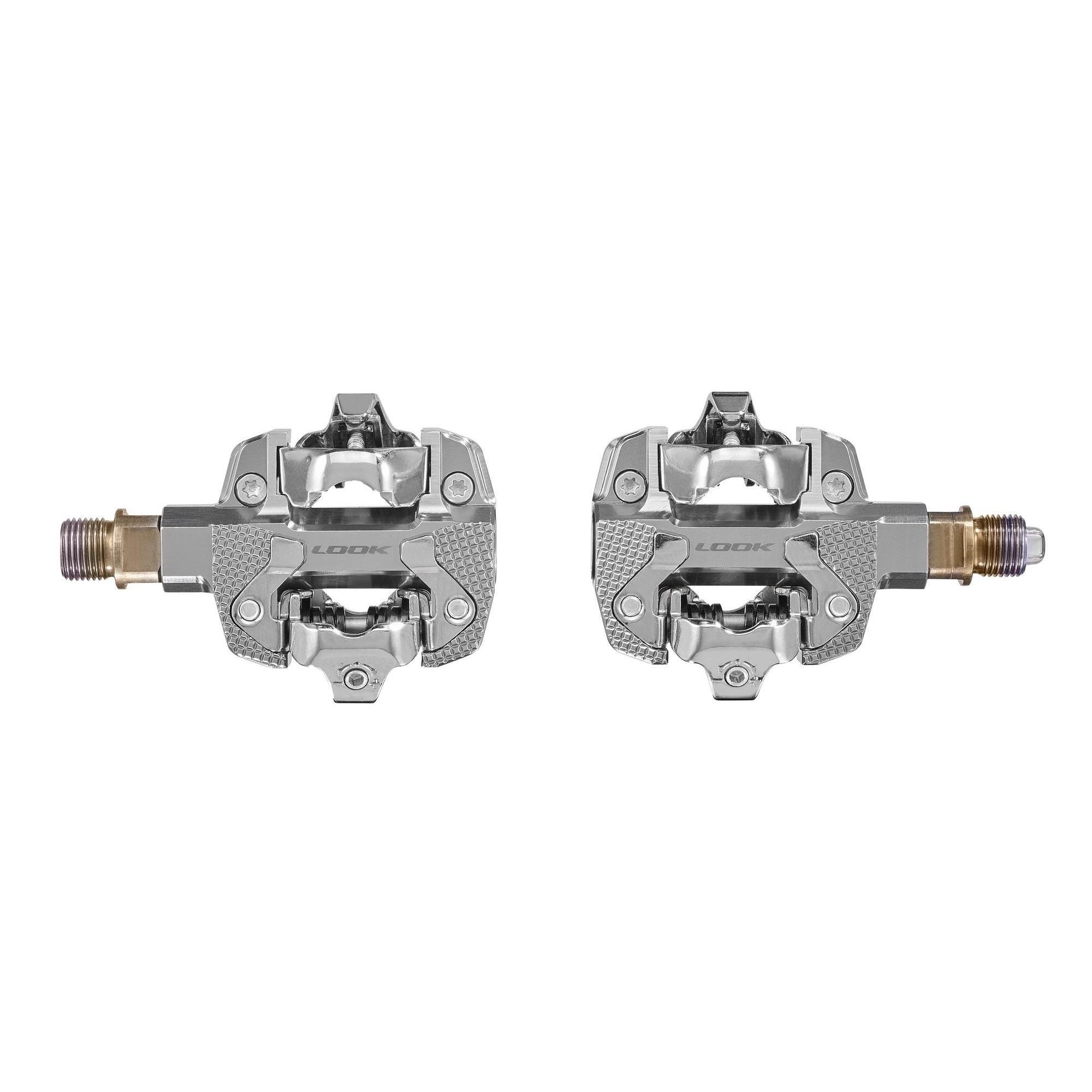 Silver - Look - LOOK X-Track Power Single Sided Power Meter Pedals - 1