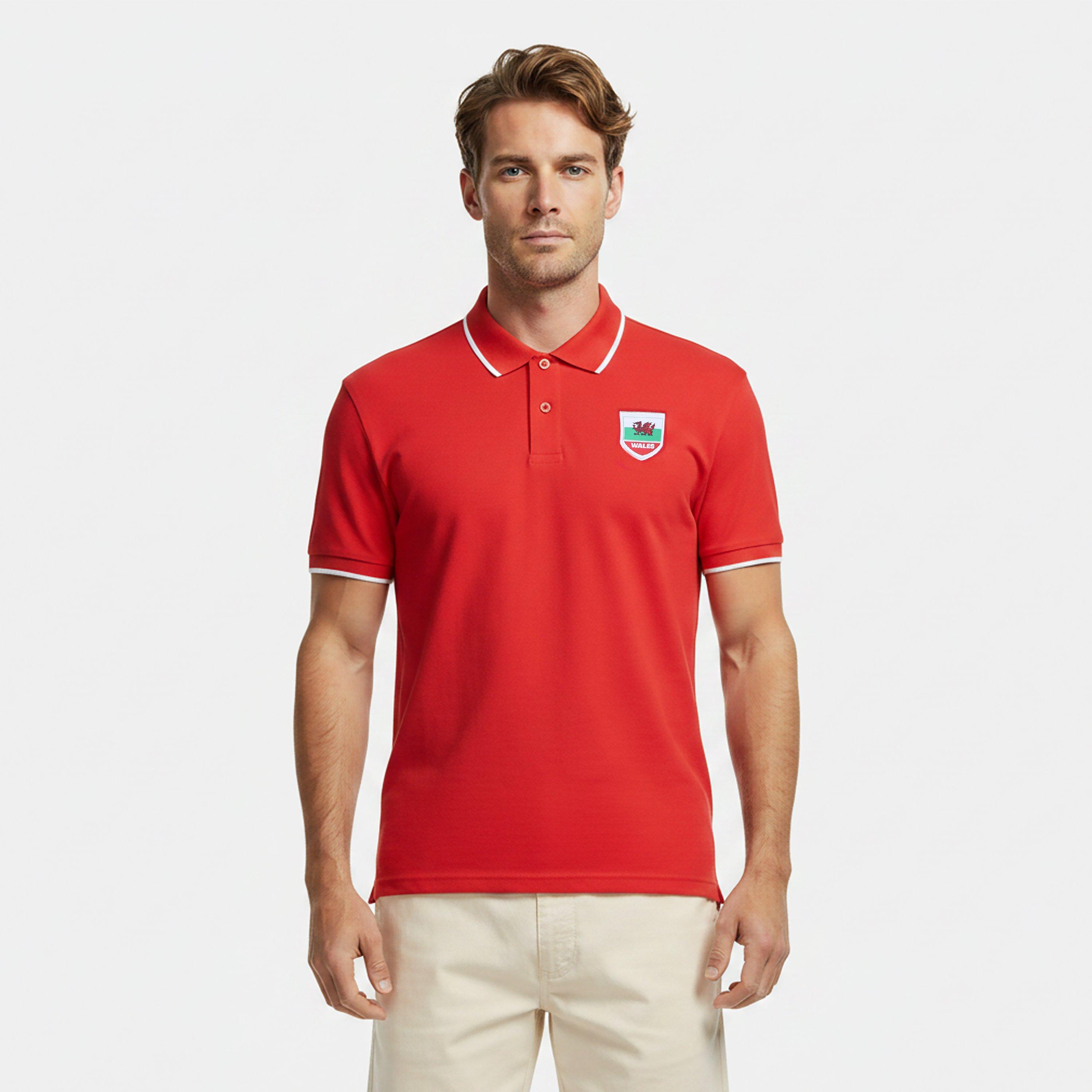 Red - FIFA - Mens Wales Polo Shirt - 3