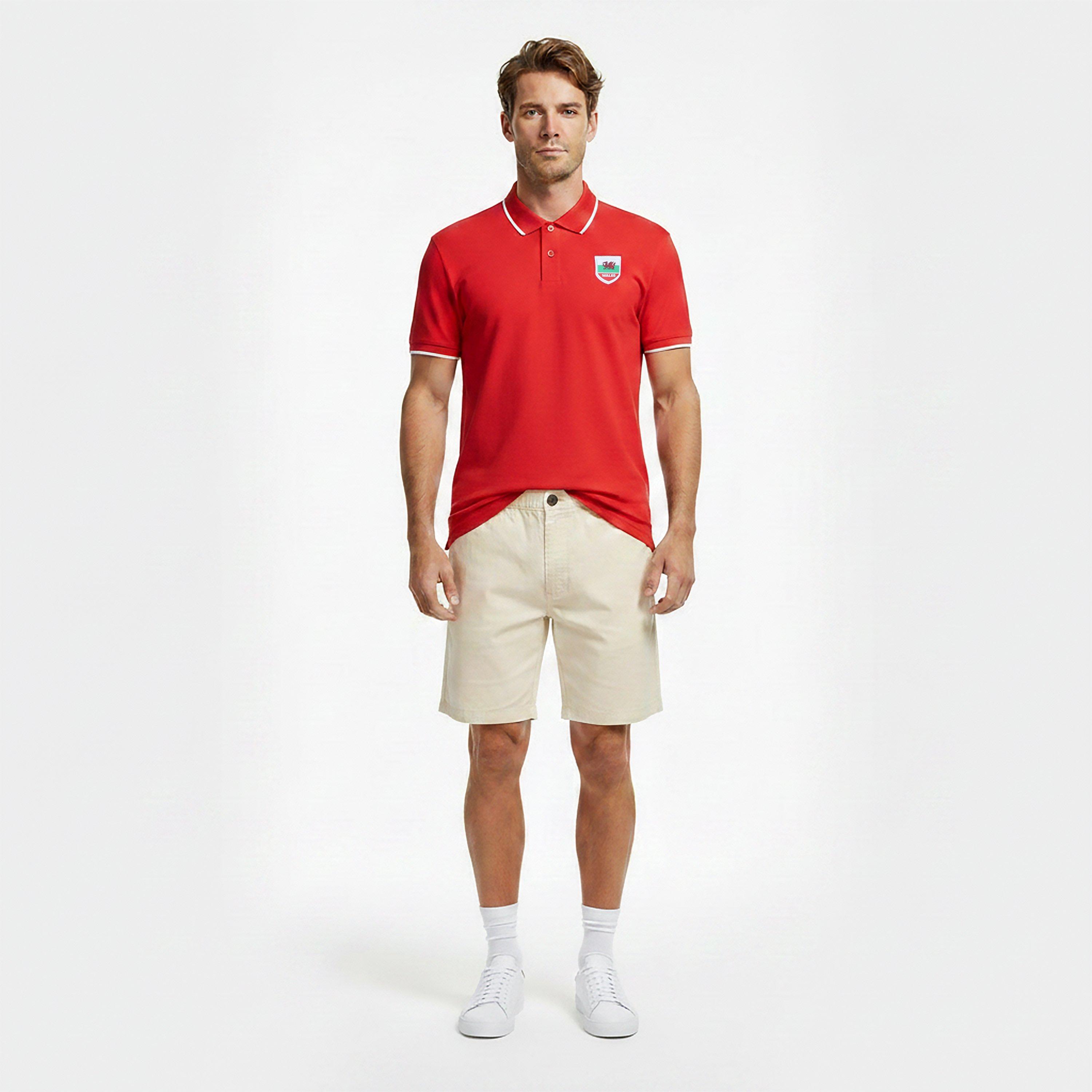 Red - FIFA - Mens Wales Polo Shirt - 5