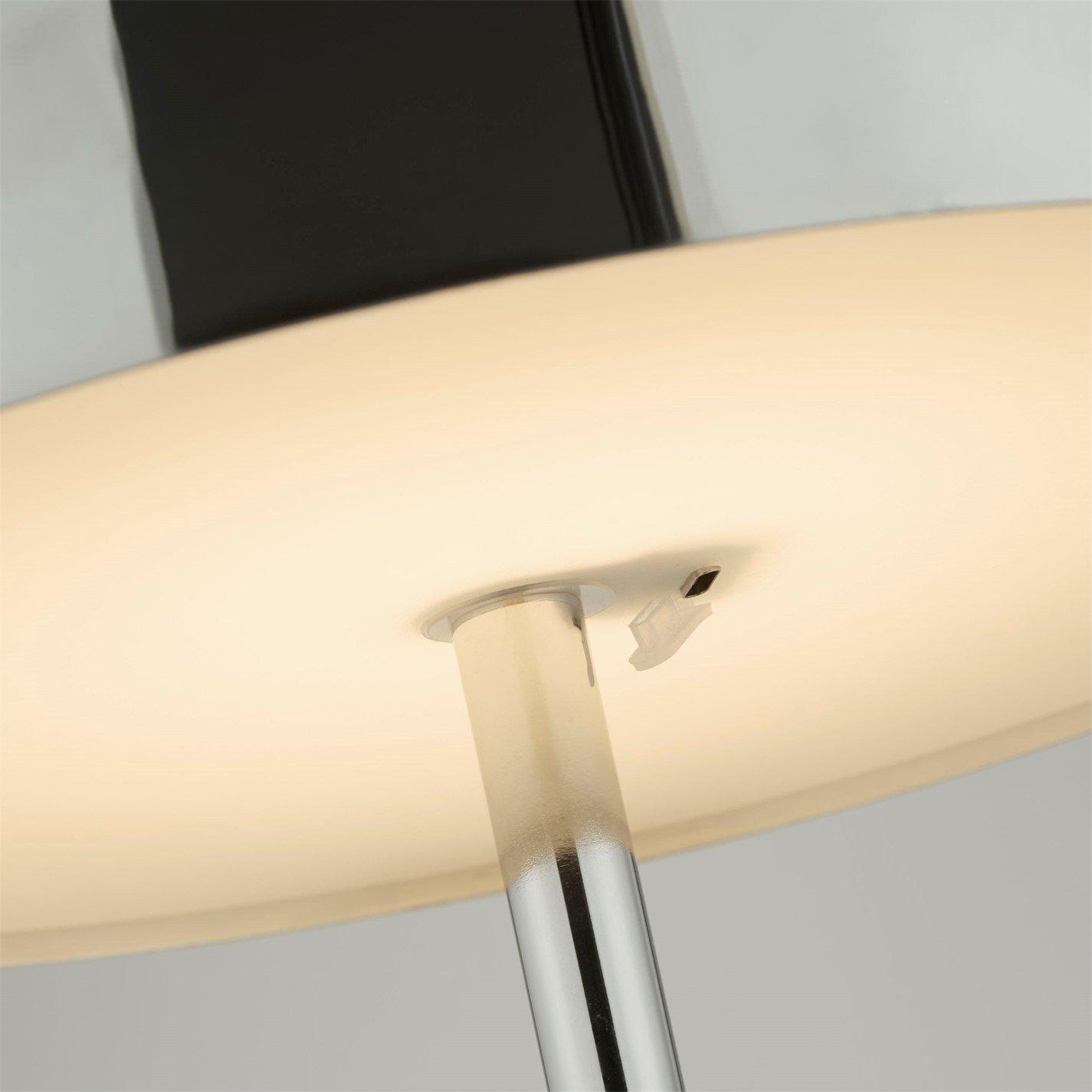 Chrome - Lighting Collection - Rechargeable Chrome LED Mushroom Floor Lamp - 3