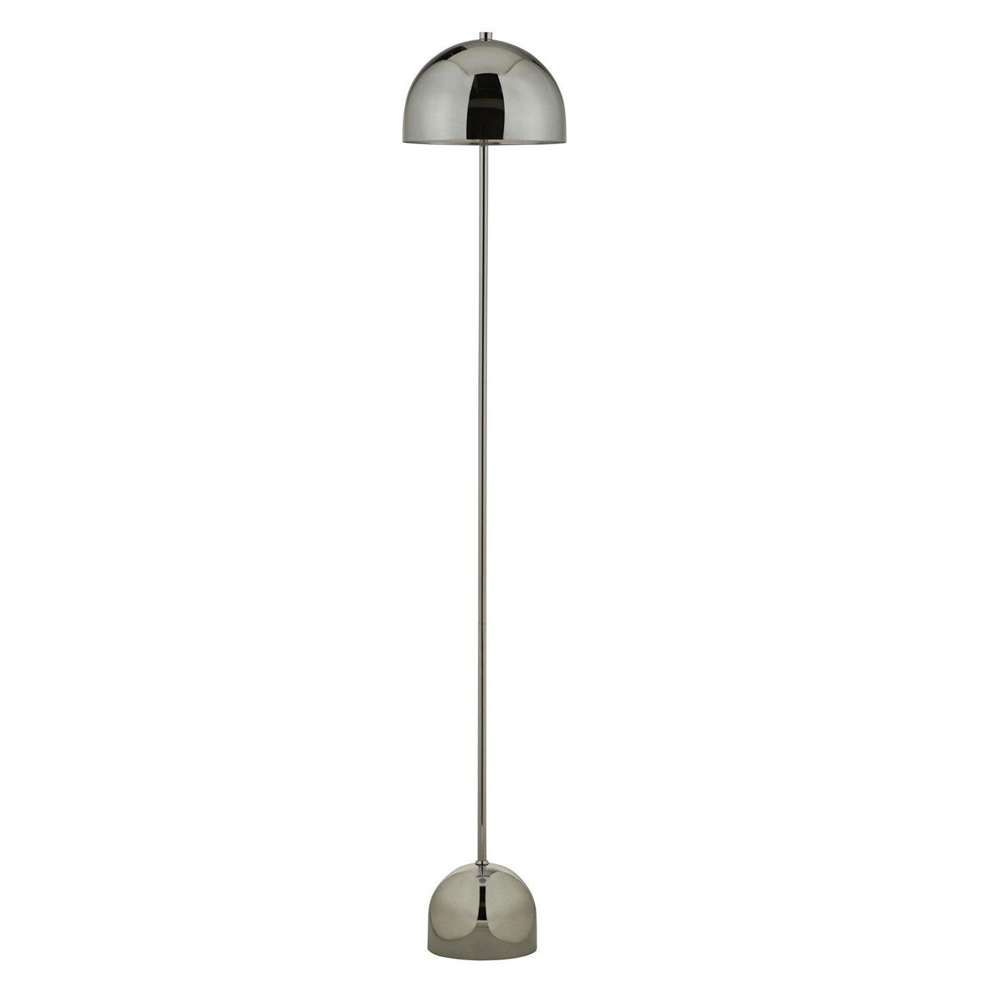 Chrome - Lighting Collection - Rechargeable Chrome LED Mushroom Floor Lamp - 4