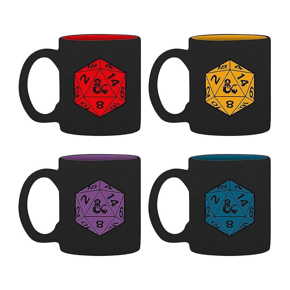 Multi Format An --> Multi Format Un - Dungeons and Dragons - DND Set 4 espresso mugs - D20 - 1