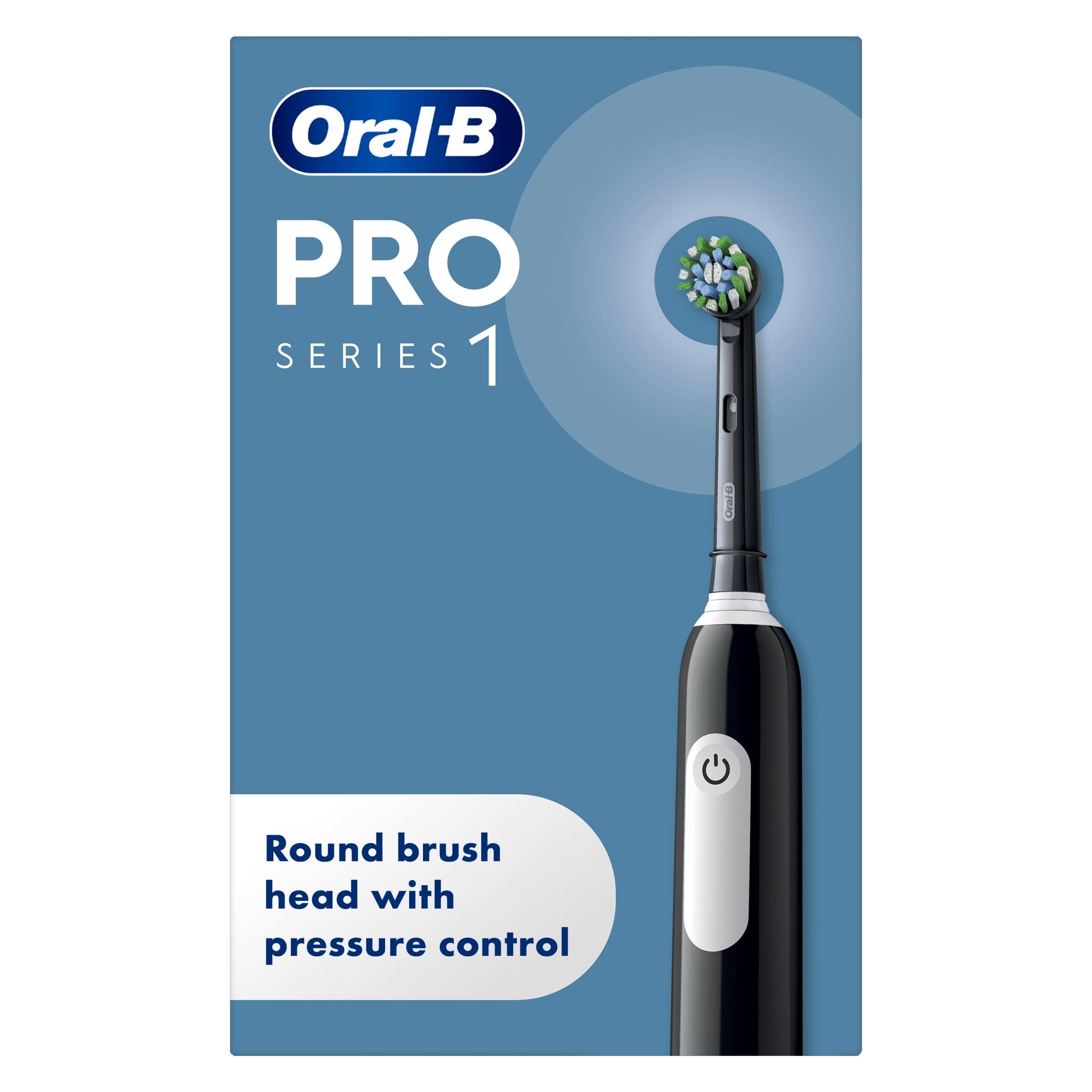 Black - Oral B - Oral-B Pro Series 1 Cross Action Black Toothbrush - 5