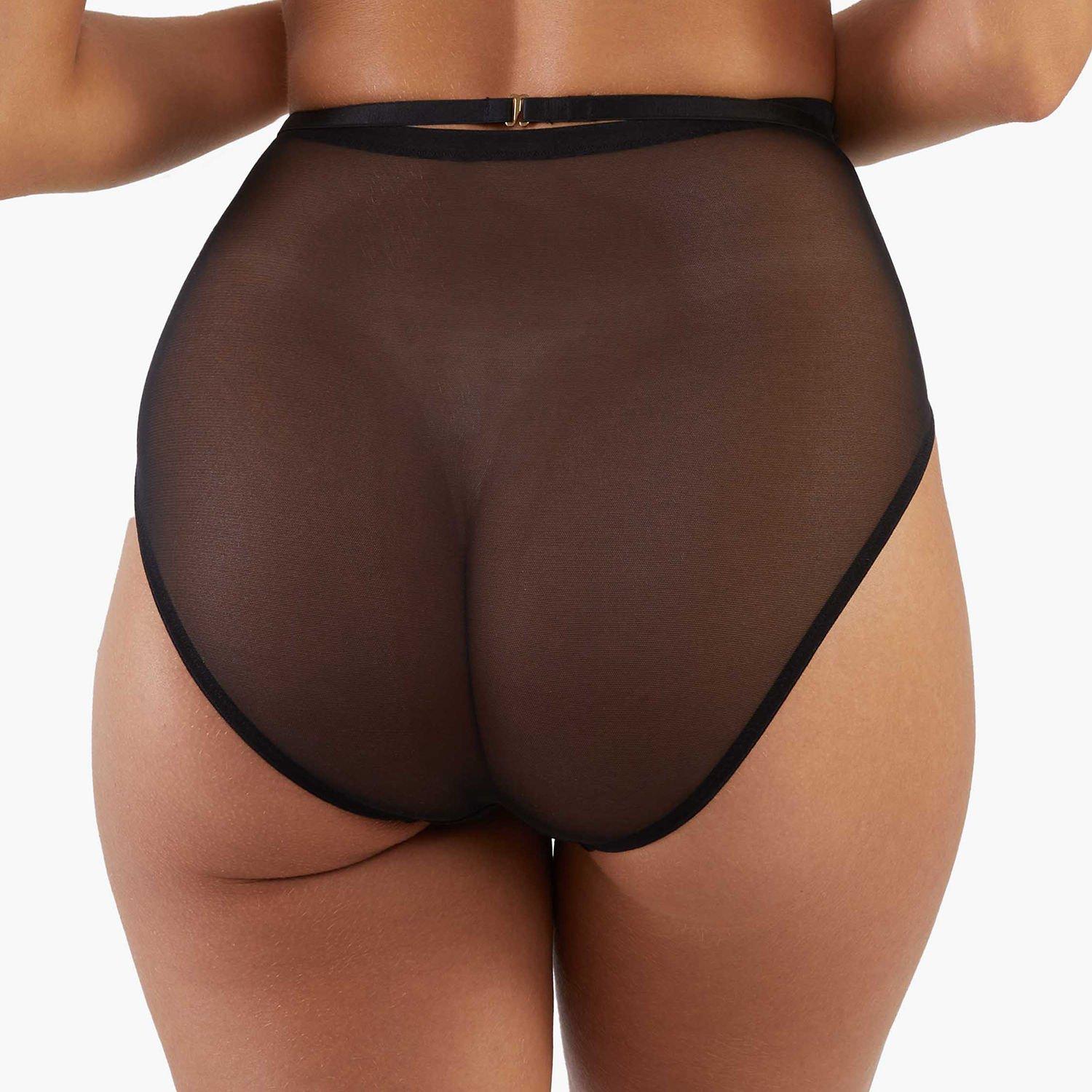 Black - Playful Promises - Eddie Black Crossover High Waist Brief - 2