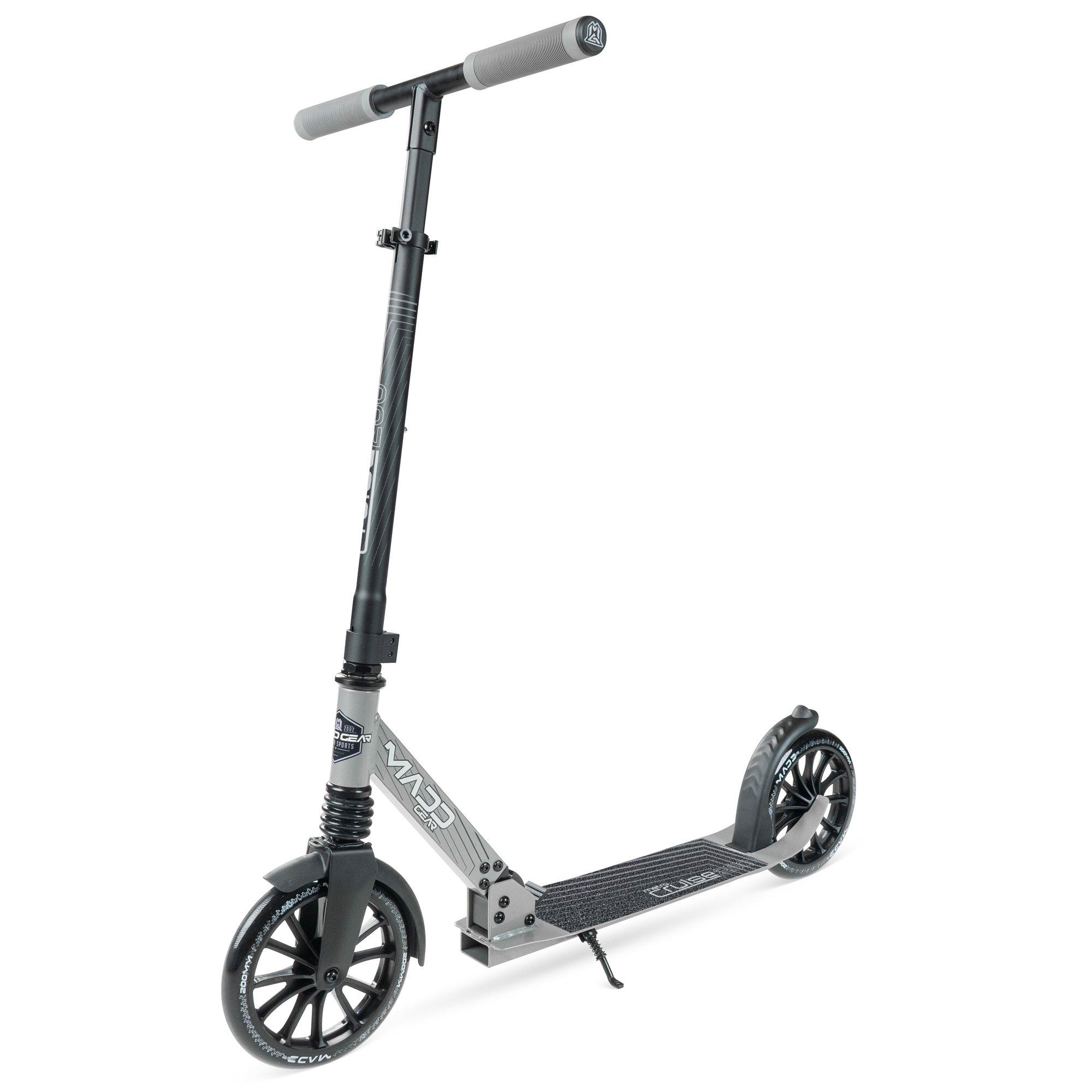Grey/Black - Madd Gear - METRO CRUISE BIG WHEEL FOLDING COMMUTER SCOOTER - 1