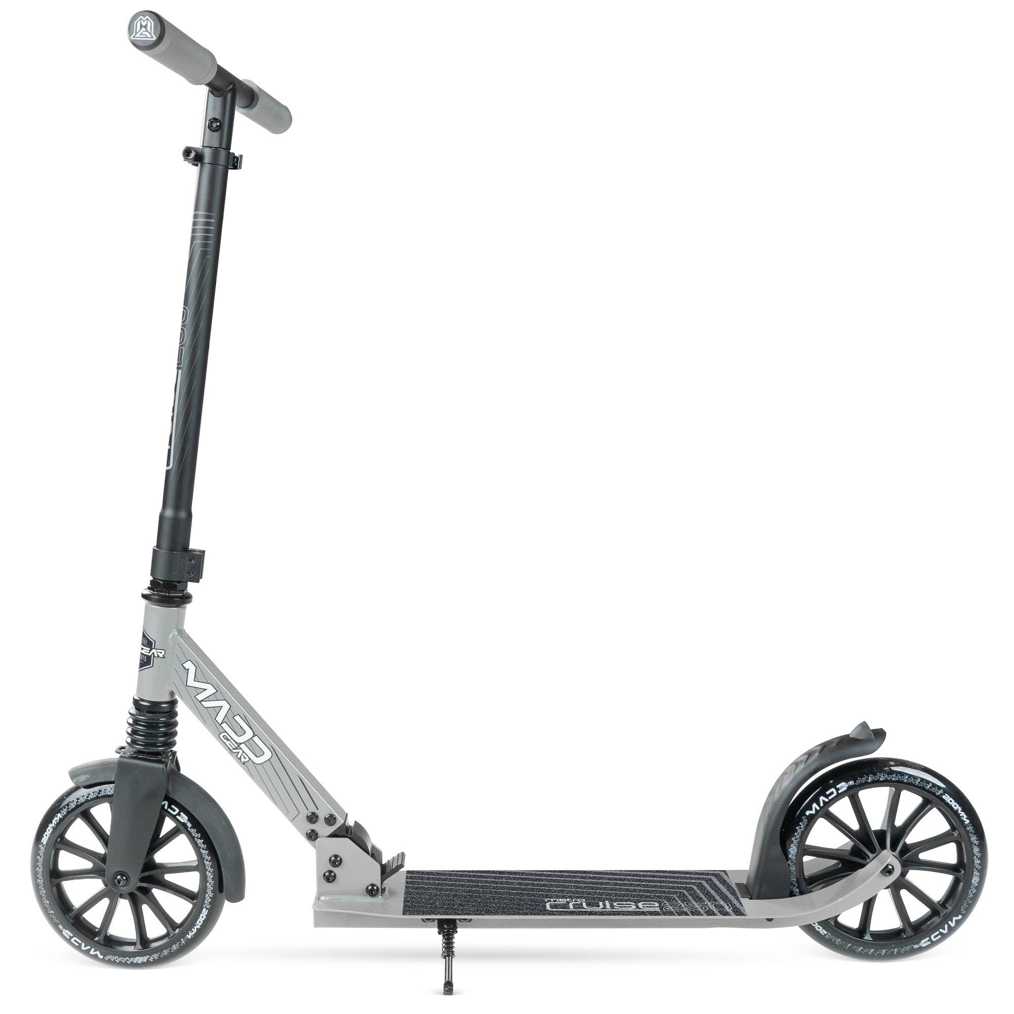 Grey/Black - Madd Gear - METRO CRUISE BIG WHEEL FOLDING COMMUTER SCOOTER - 2