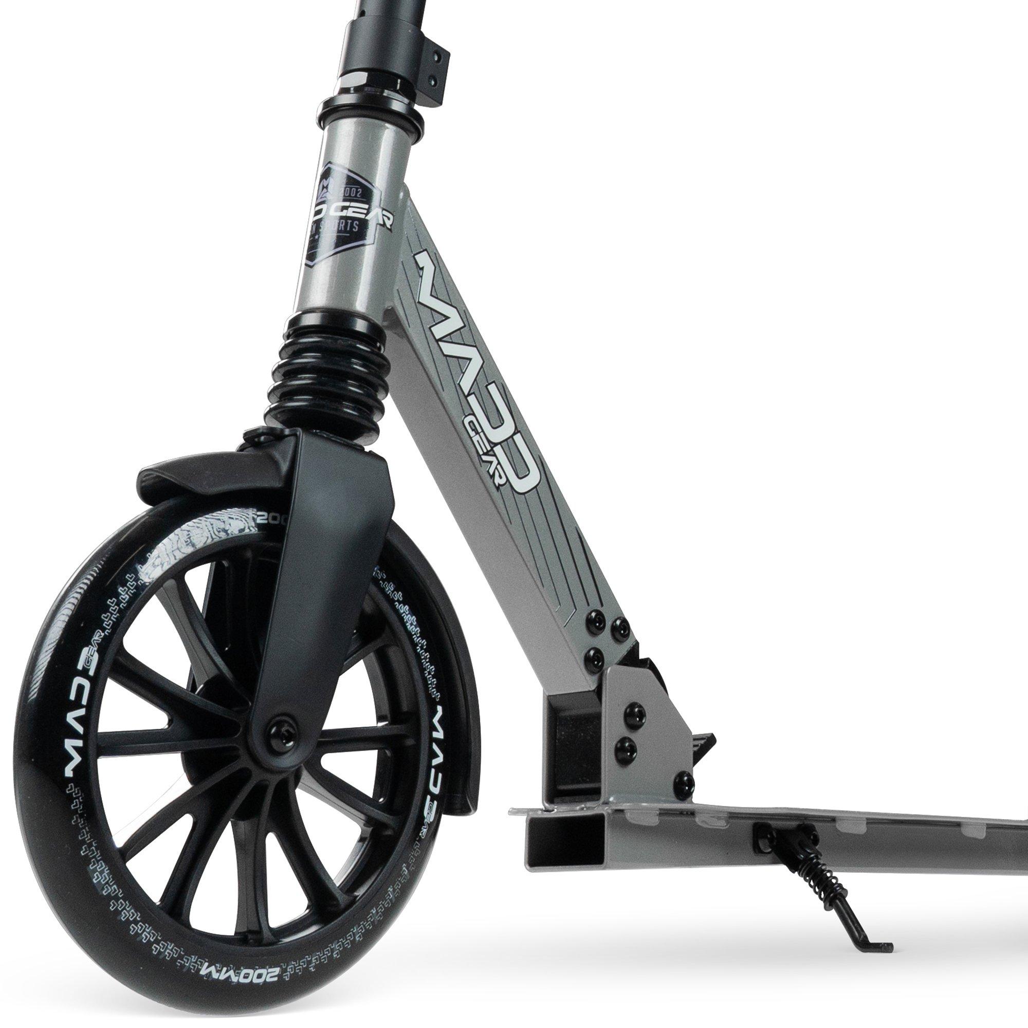 Grey/Black - Madd Gear - METRO CRUISE BIG WHEEL FOLDING COMMUTER SCOOTER - 8