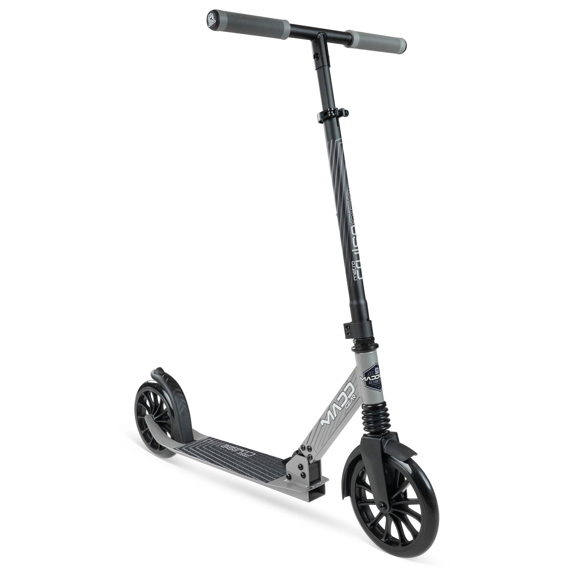 Grey/Black - Madd Gear - METRO CRUISE BIG WHEEL FOLDING COMMUTER SCOOTER - 10