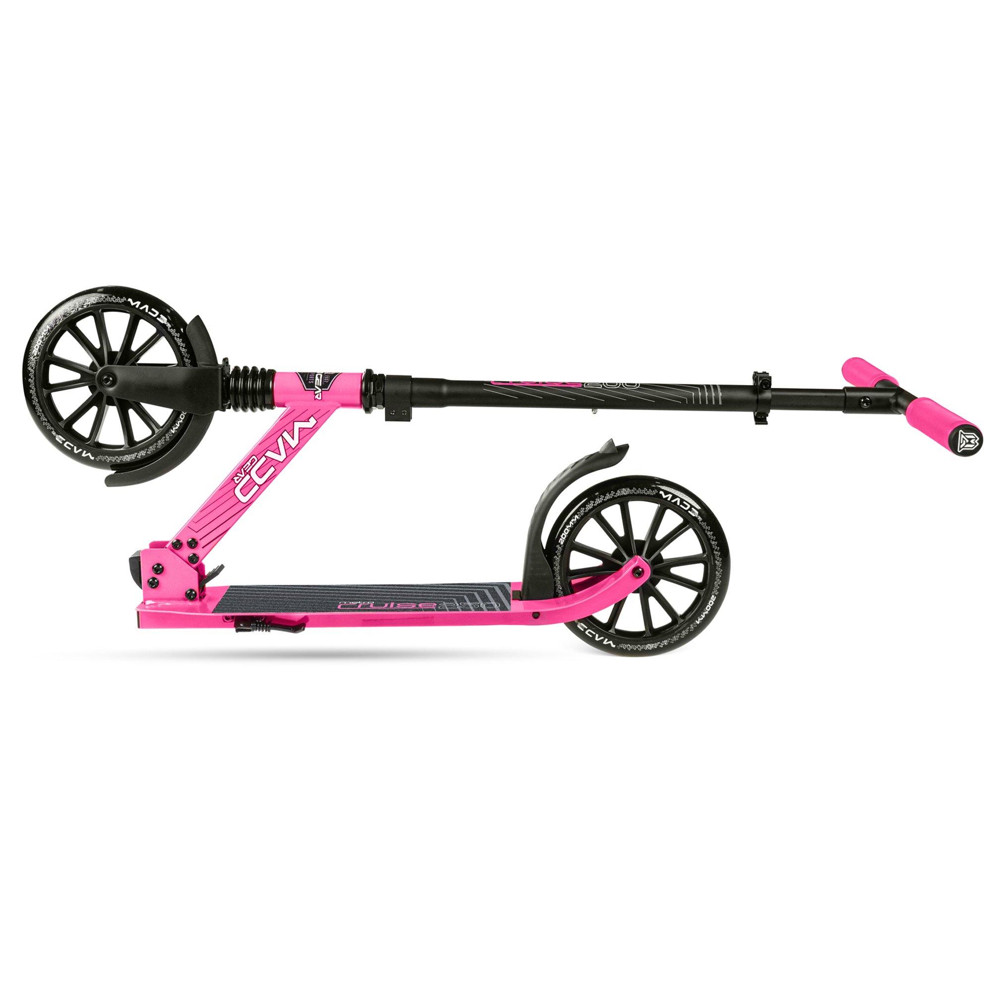 Pink/Black - Madd Gear - METRO CRUISE BIG WHEEL FOLDING COMMUTER SCOOTER - 3
