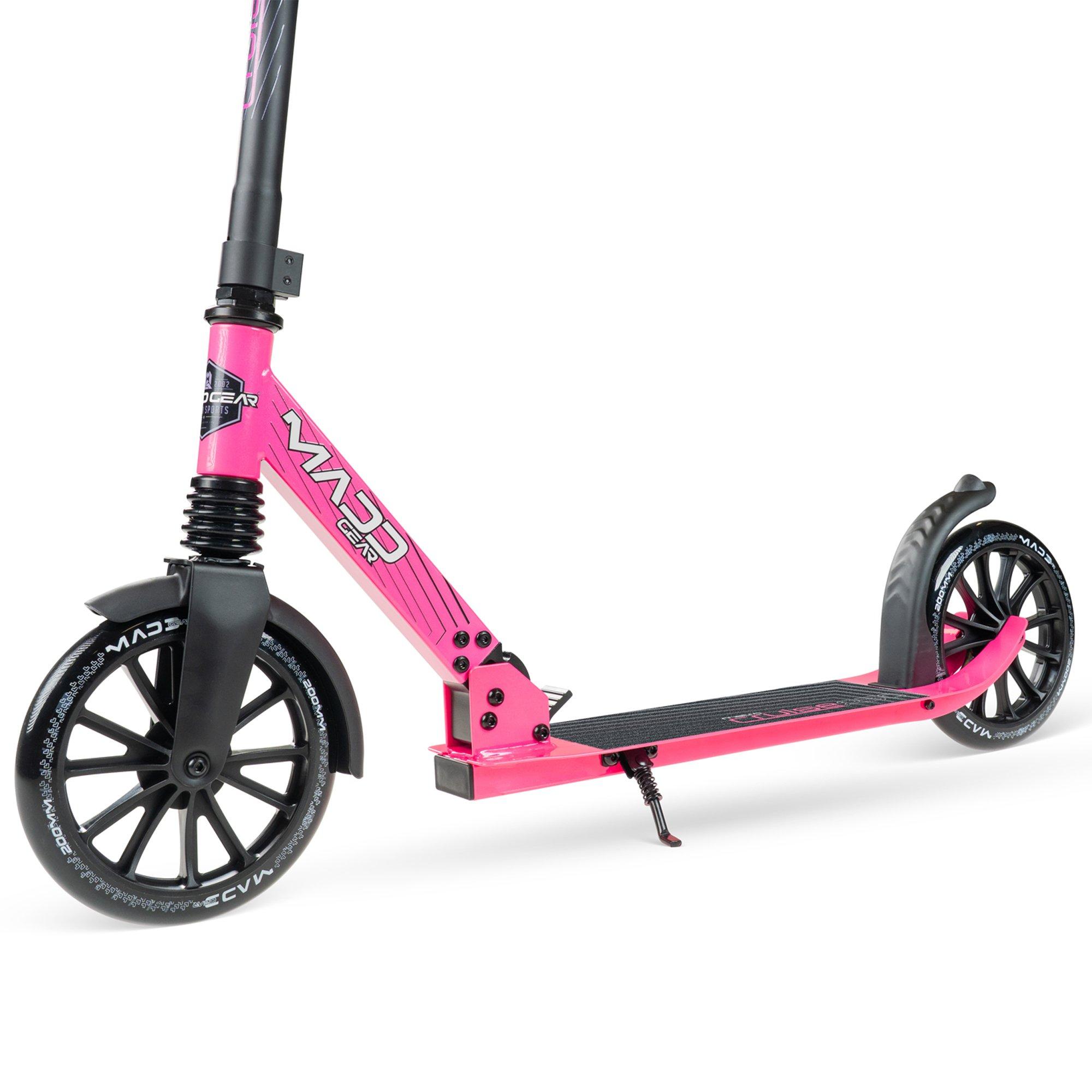 Pink/Black - Madd Gear - METRO CRUISE BIG WHEEL FOLDING COMMUTER SCOOTER - 7