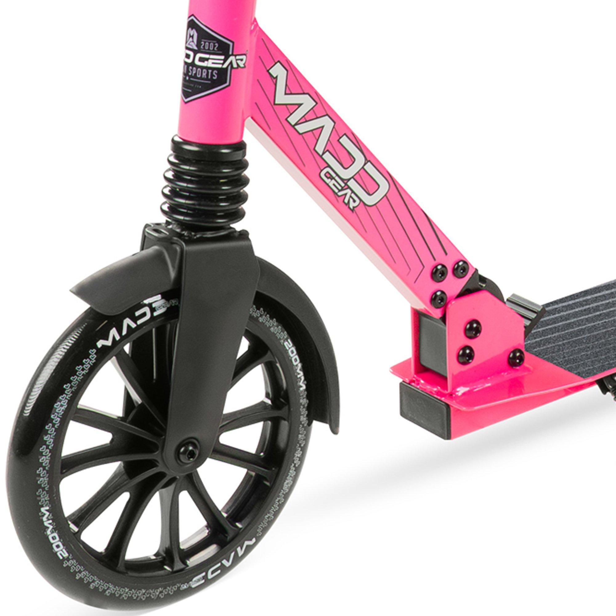 Pink/Black - Madd Gear - METRO CRUISE BIG WHEEL FOLDING COMMUTER SCOOTER - 8