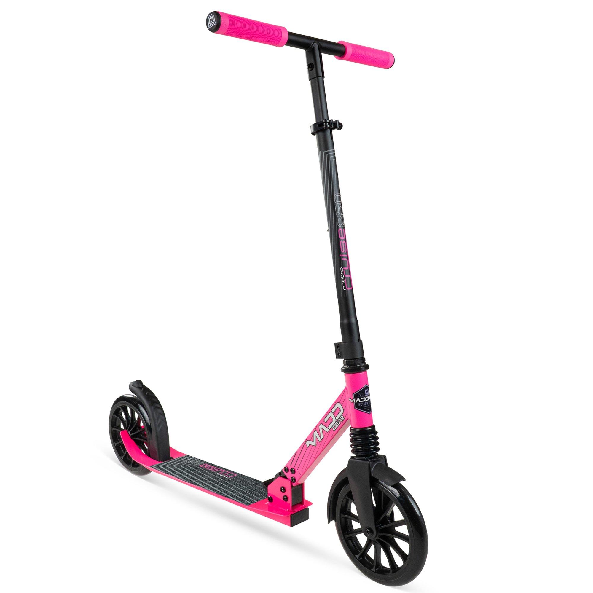 Pink/Black - Madd Gear - METRO CRUISE BIG WHEEL FOLDING COMMUTER SCOOTER - 10