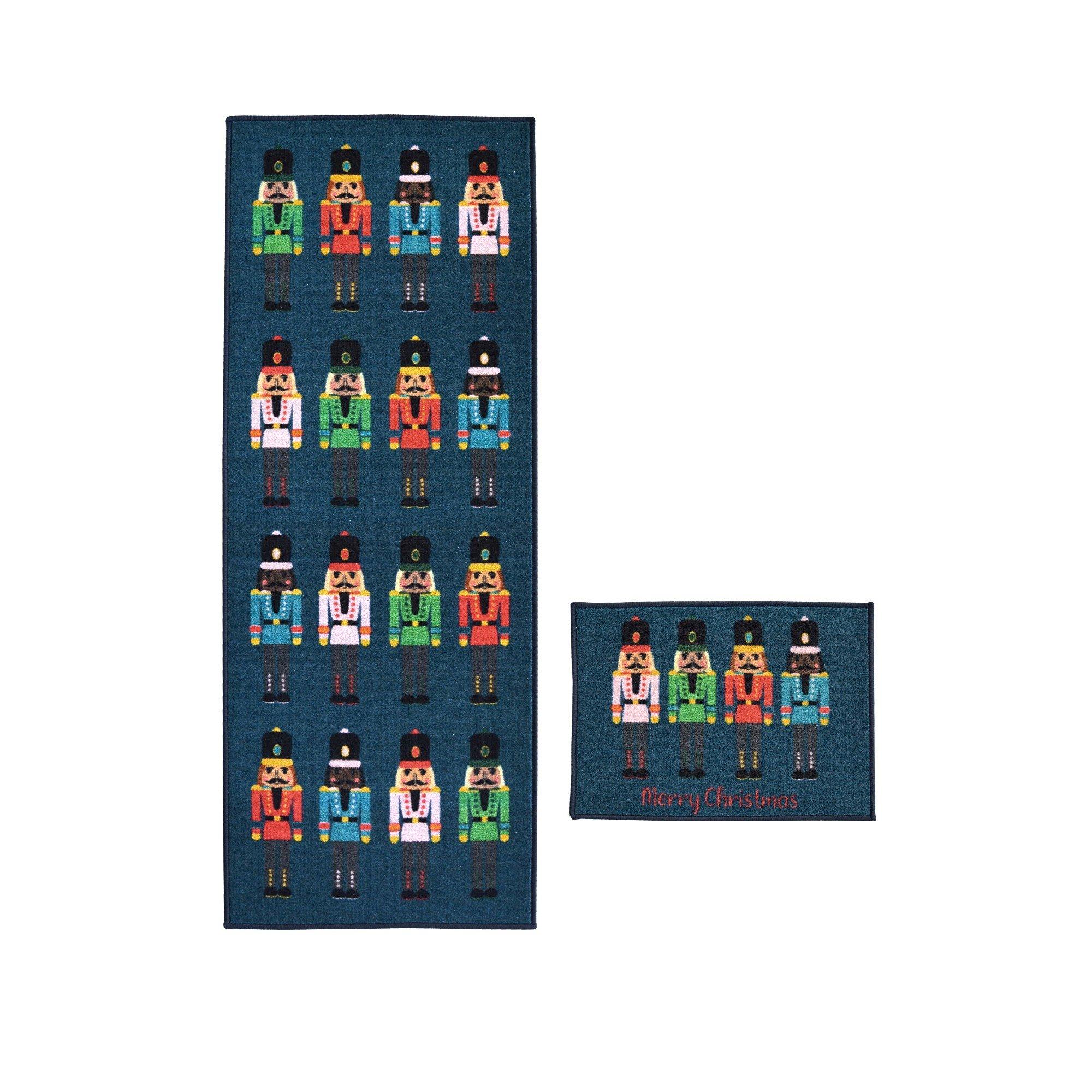 Navy - Homemaker - Nutcracker Festive Runner and Doormat - 2