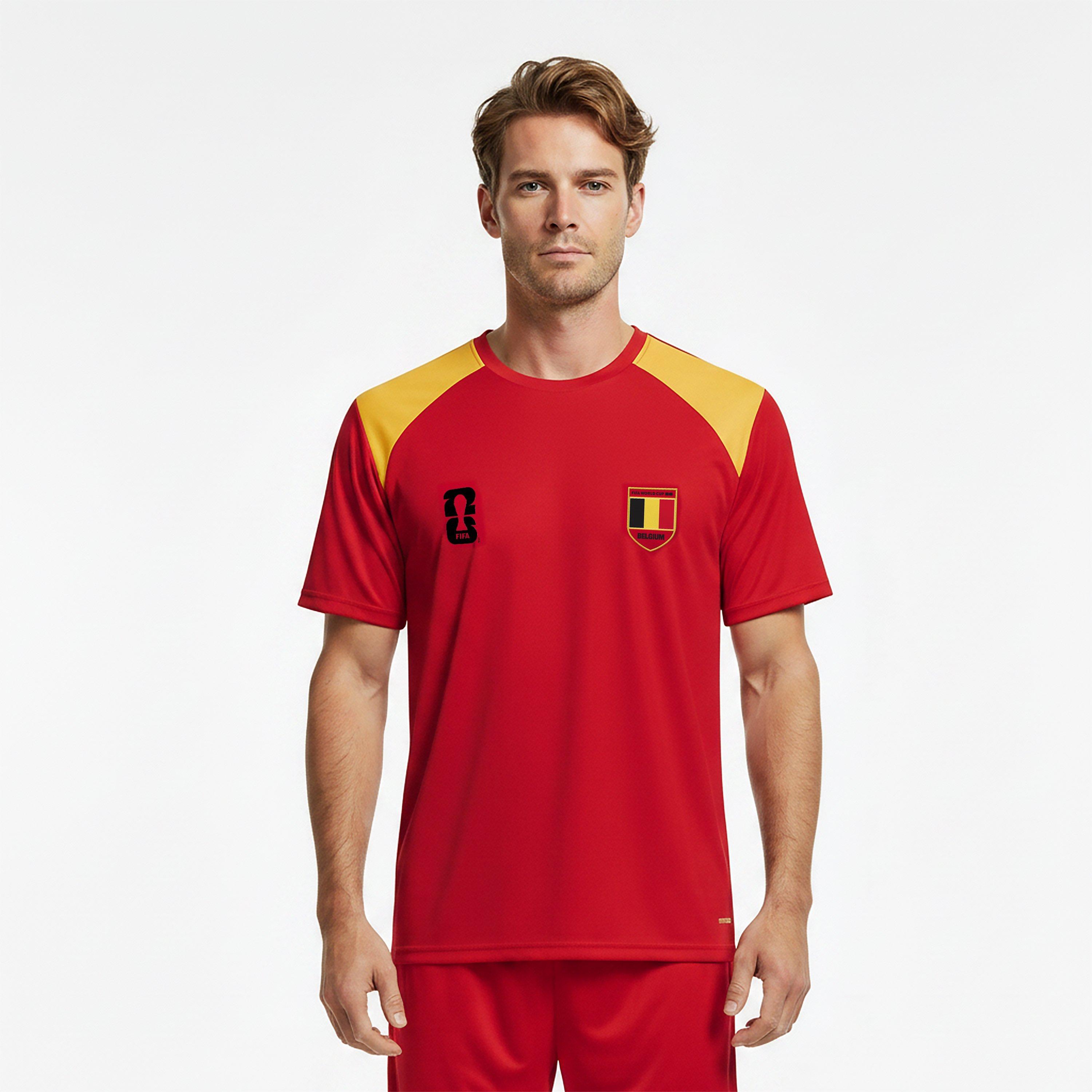 Rot - FIFA - Mens Belgium FIFA World Cup 2026 Short Sleeve T-Shirt - 3