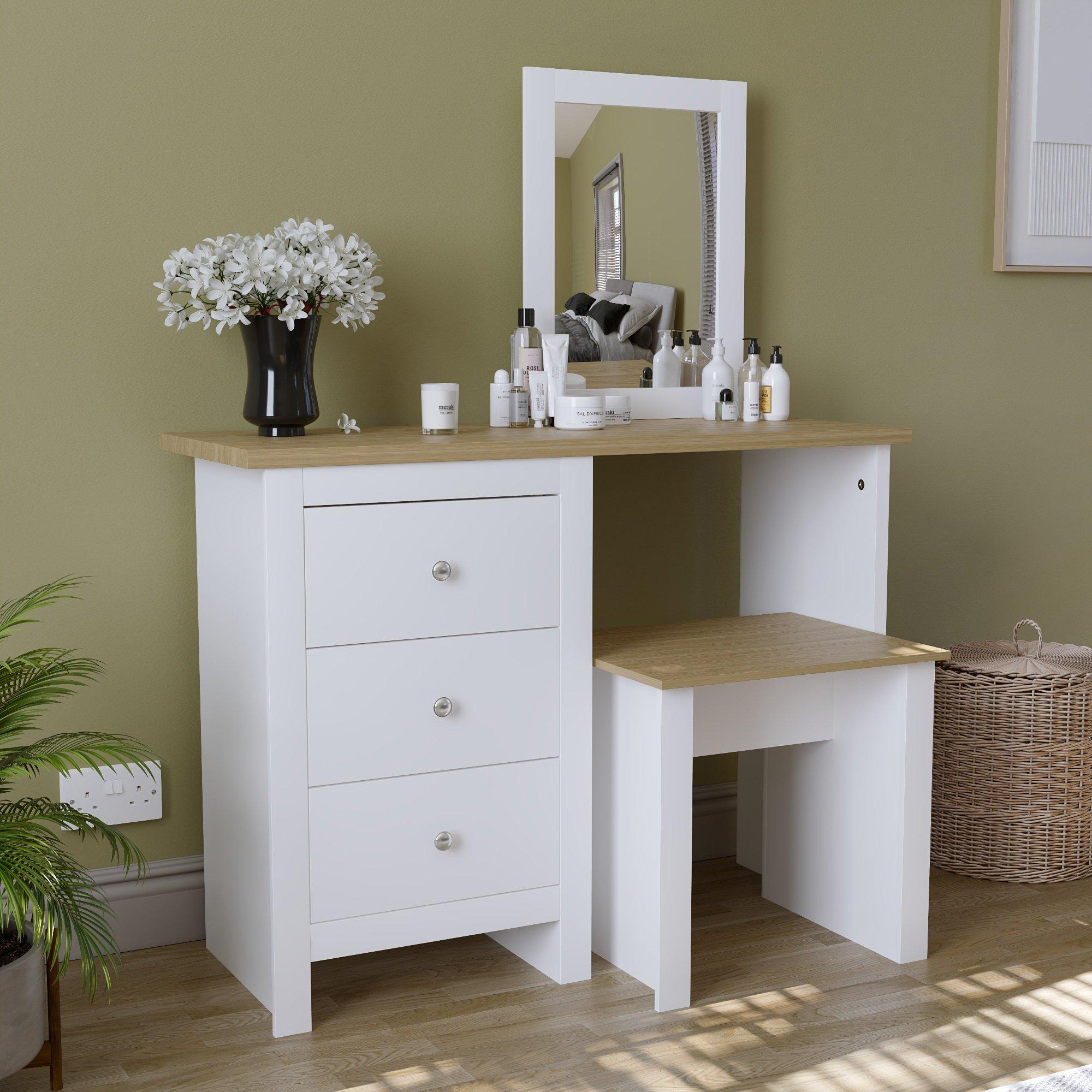 Lassic  Vida Designs Arlington Dressing Table Set - White