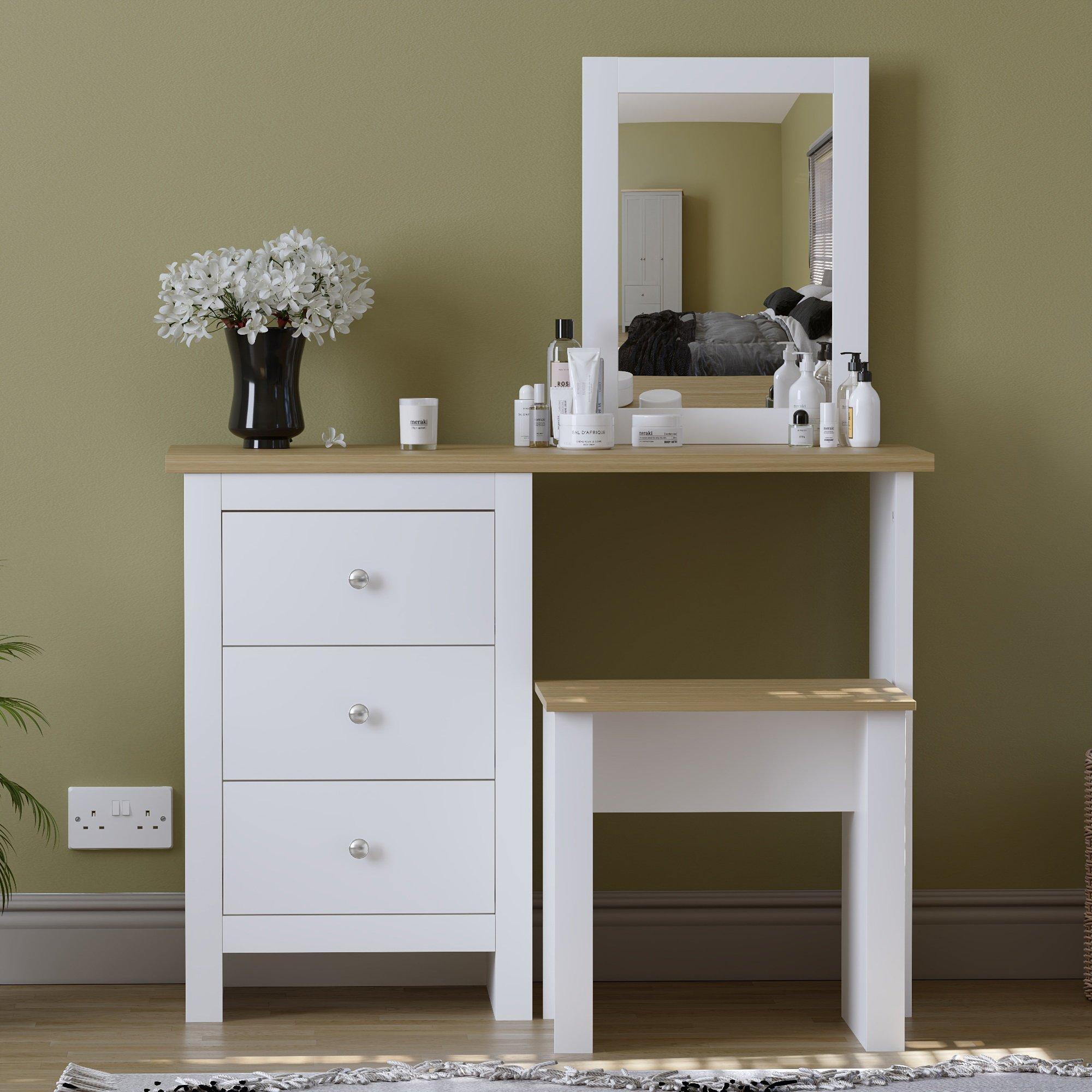 White - Lassic - Vida Designs Arlington Dressing Table Set - 3