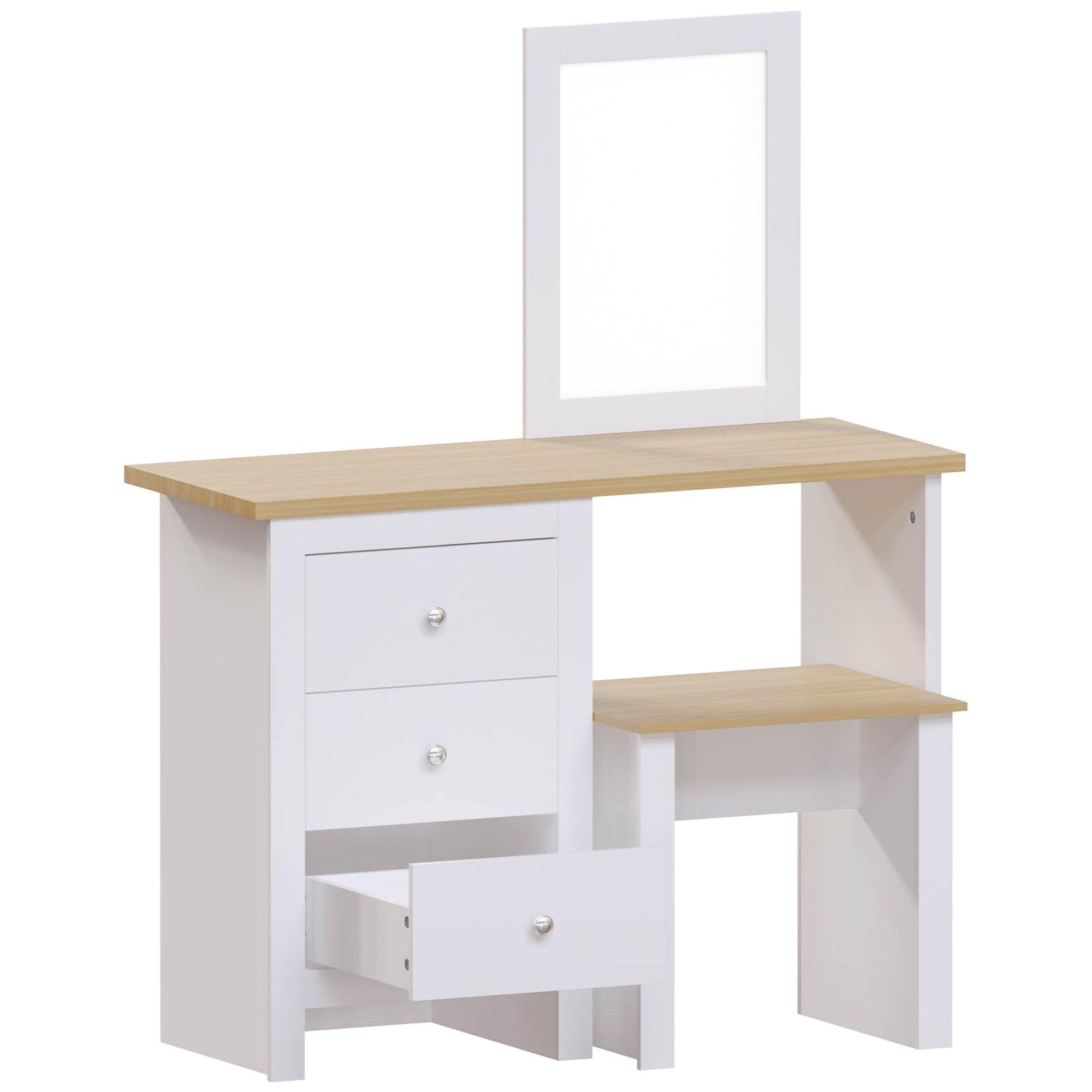 White - Lassic - Vida Designs Arlington Dressing Table Set - 7