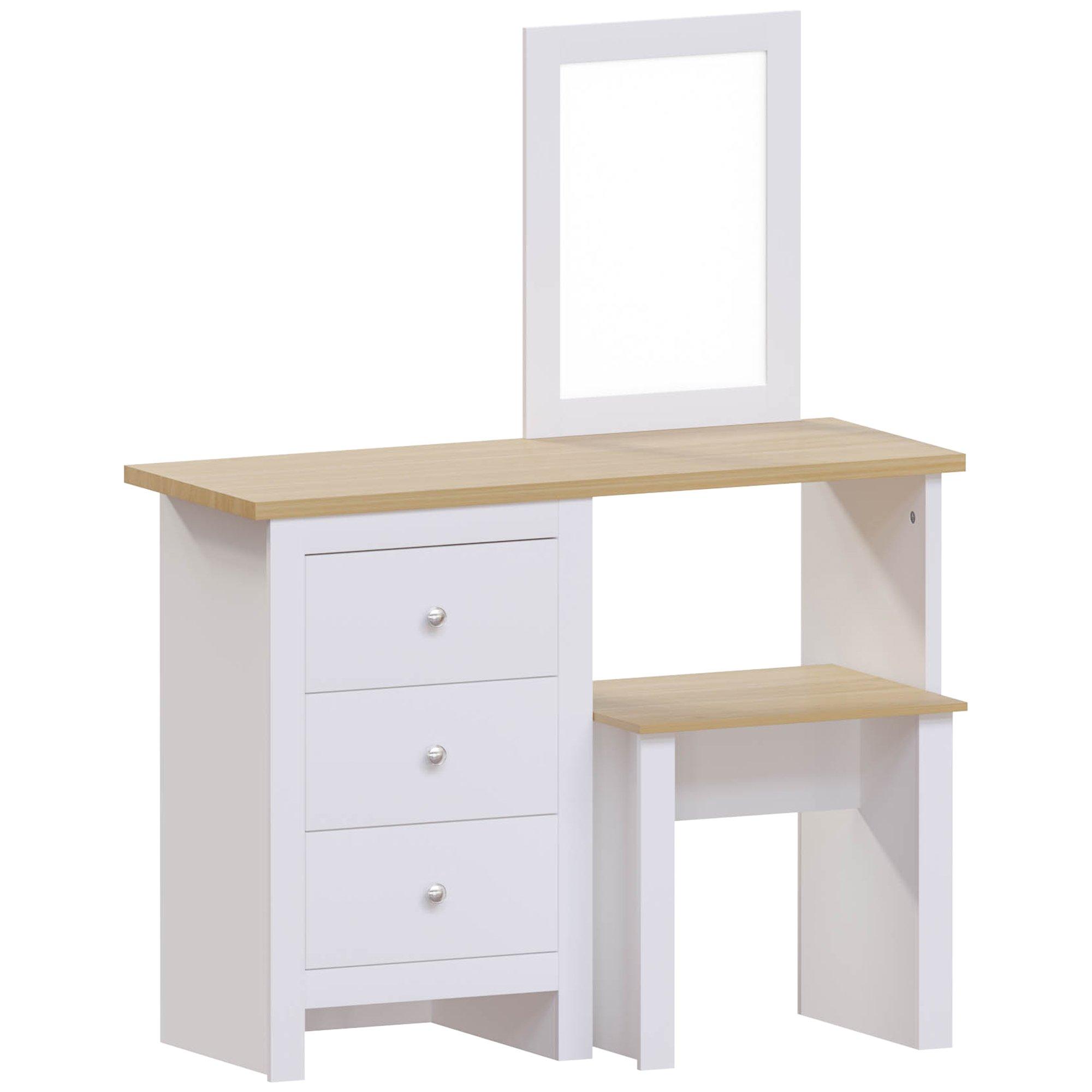 White - Lassic - Vida Designs Arlington Dressing Table Set - 8