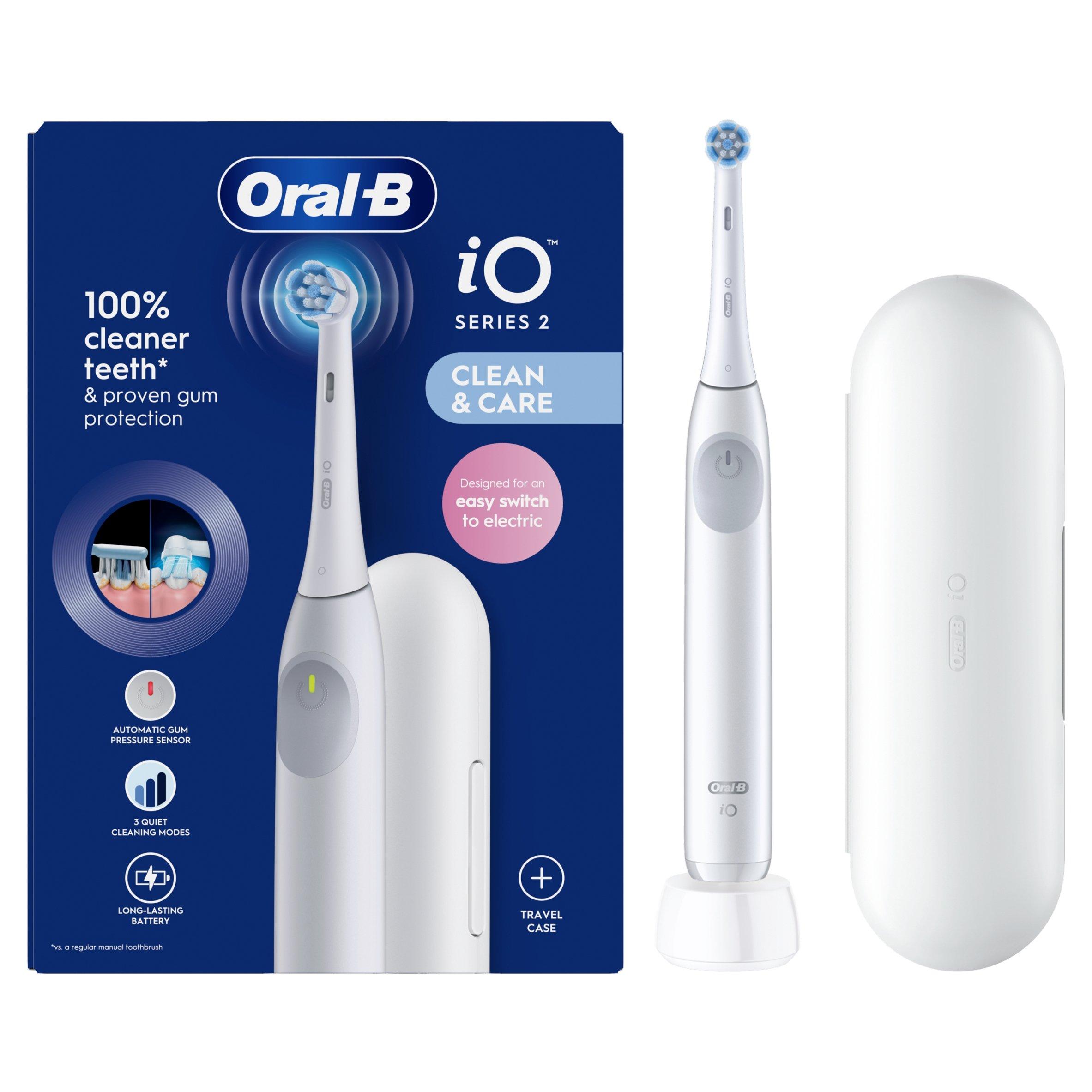 White - Oral B - Oral-B iO2 White Electric Toothbrush + Travel Case - 1