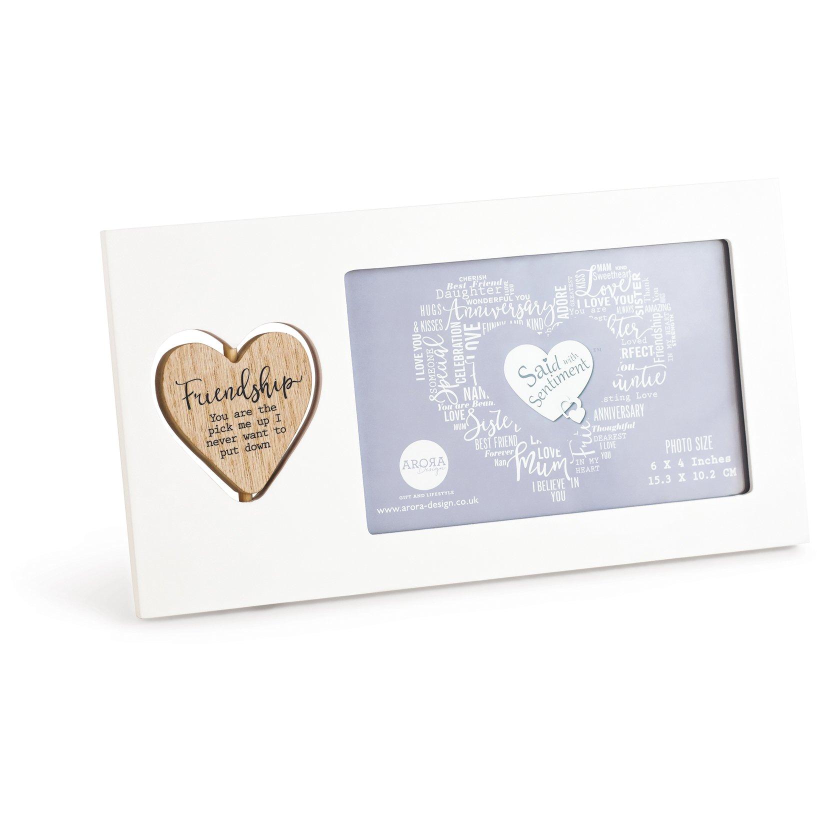 White - Said With Sentiment - 7073 - Friendship Photo Frame