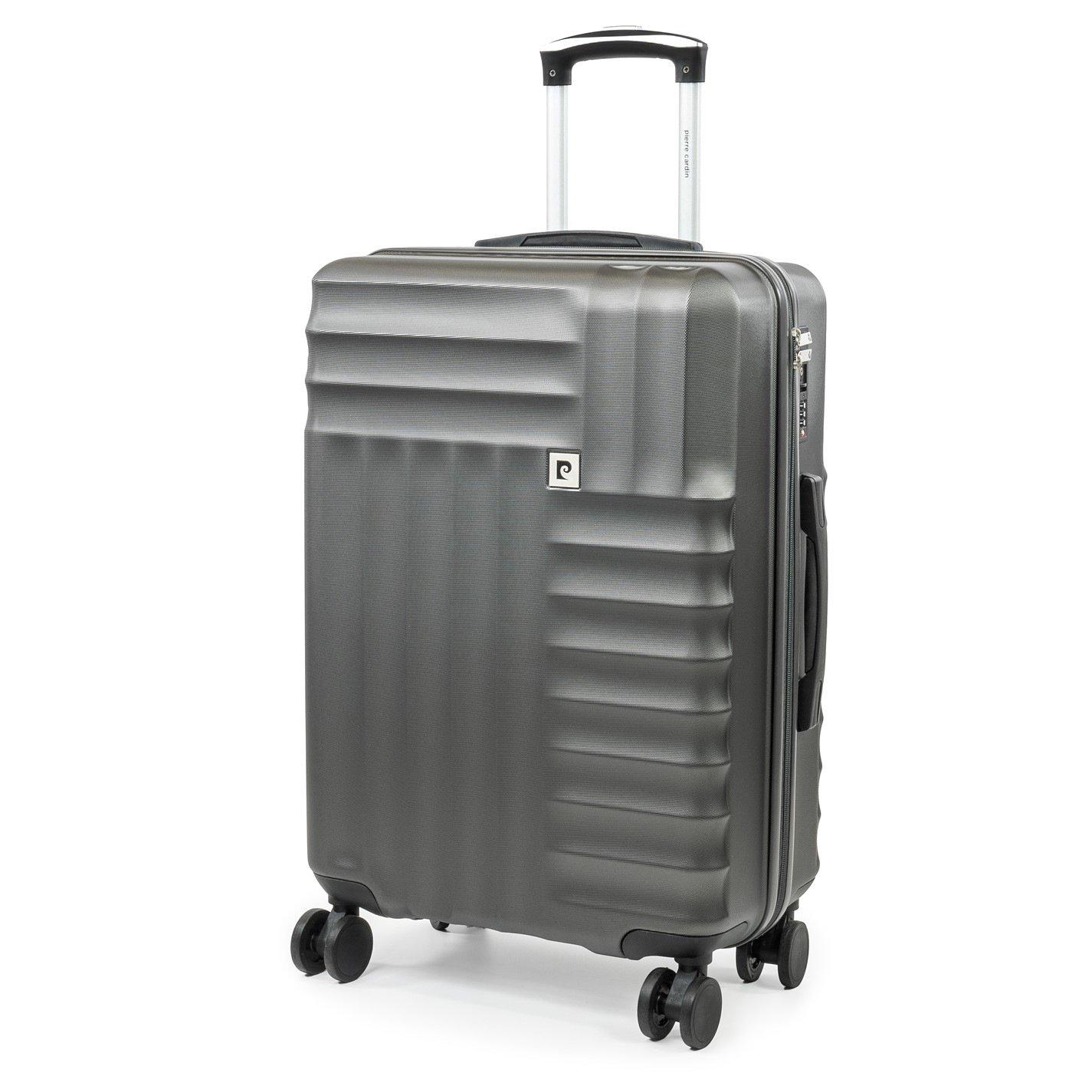 Charcoal Grey - Pierre Cardin - Soleil Hard Shell Suitcase Medium Wheeled Luggage - 1