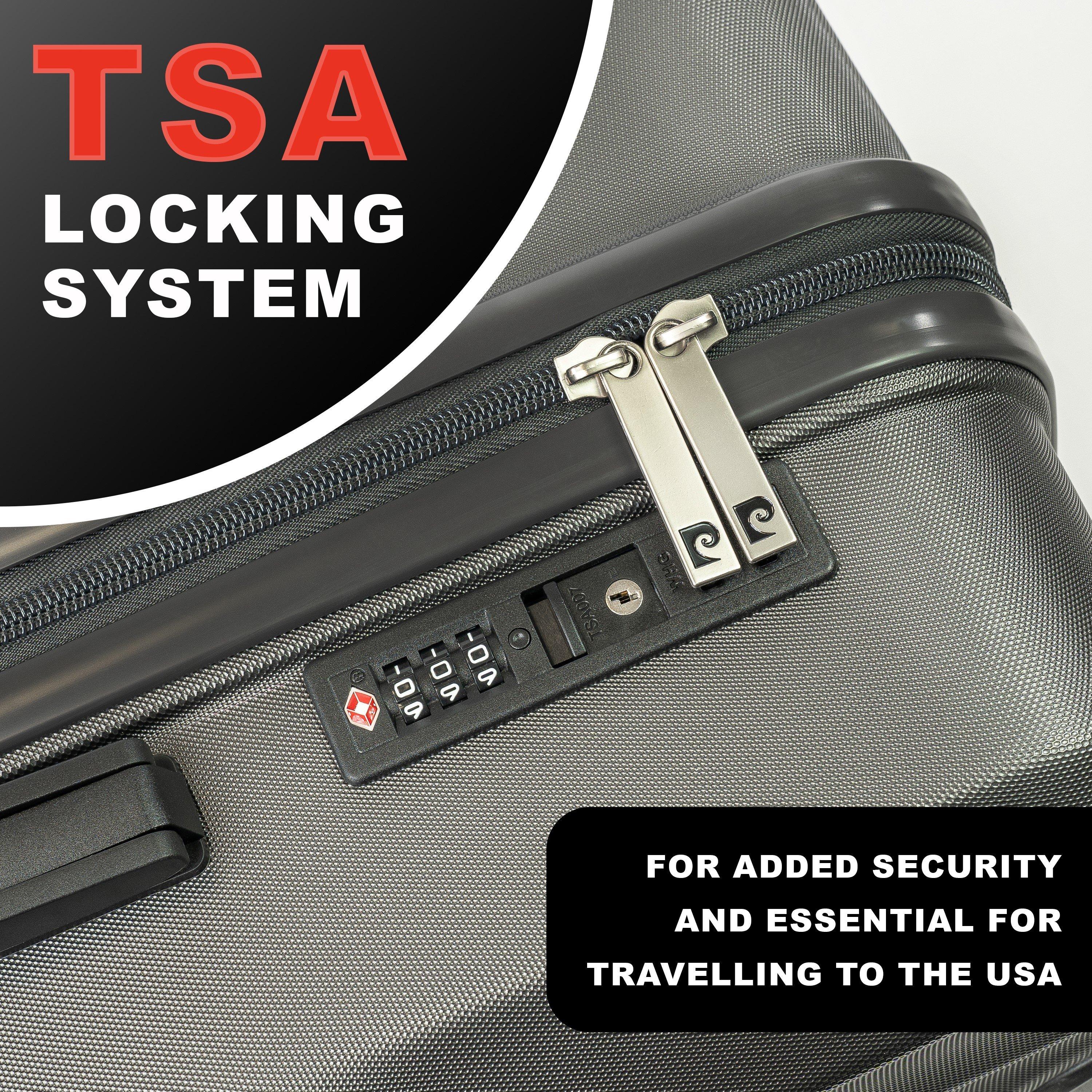 Charcoal Grey - Pierre Cardin - Soleil Hard Shell Medium Suitcase Wheeled Luggage - 5