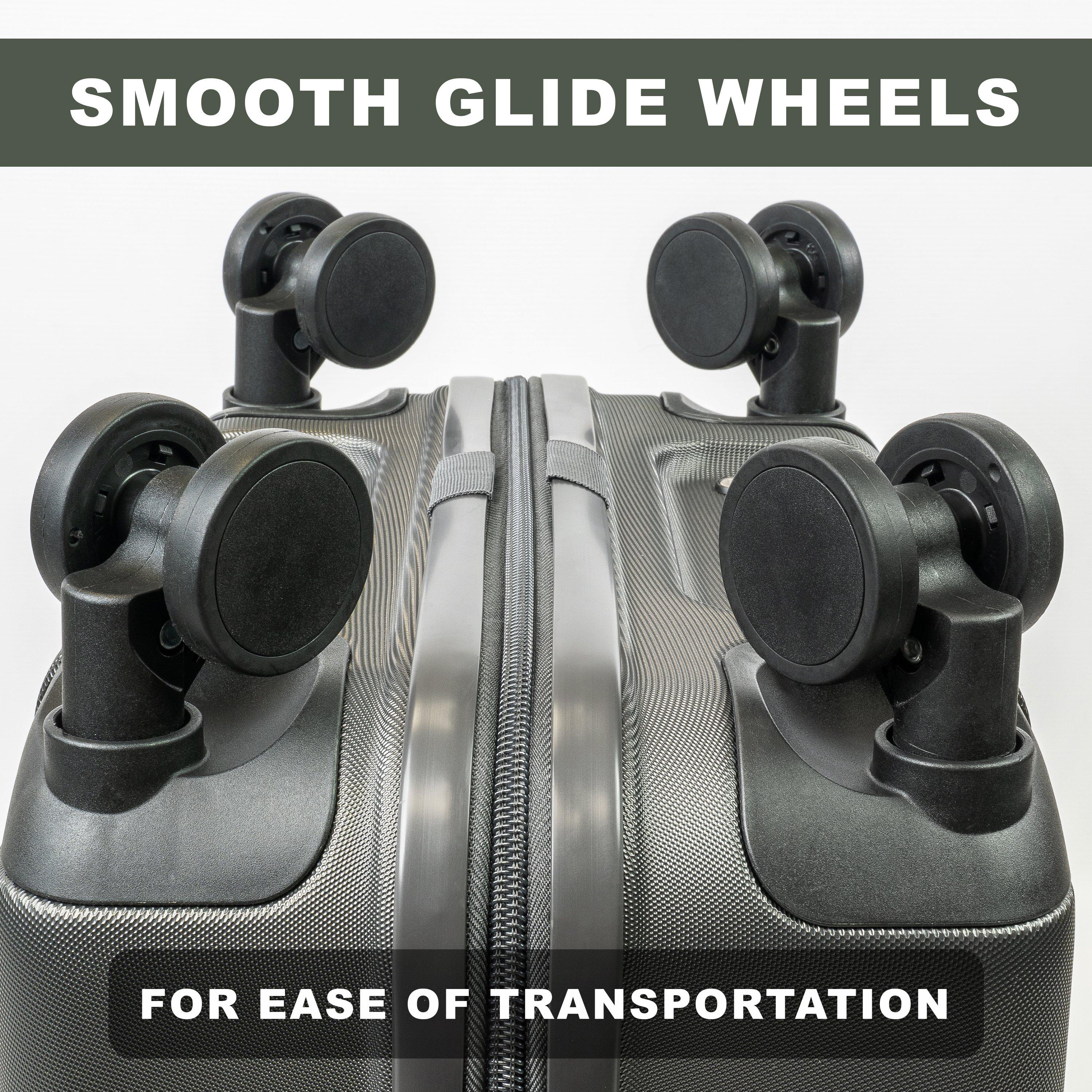 Charcoal Grey - Pierre Cardin - Soleil Hard Shell Medium Suitcase Wheeled Luggage - 6