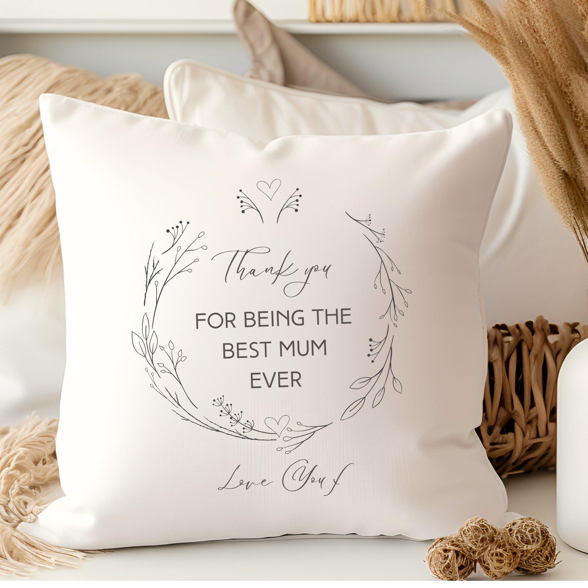 Cream - Aye Do Gifts - Thank You for Being the Best Mum Ever Cushion 5718 - 2