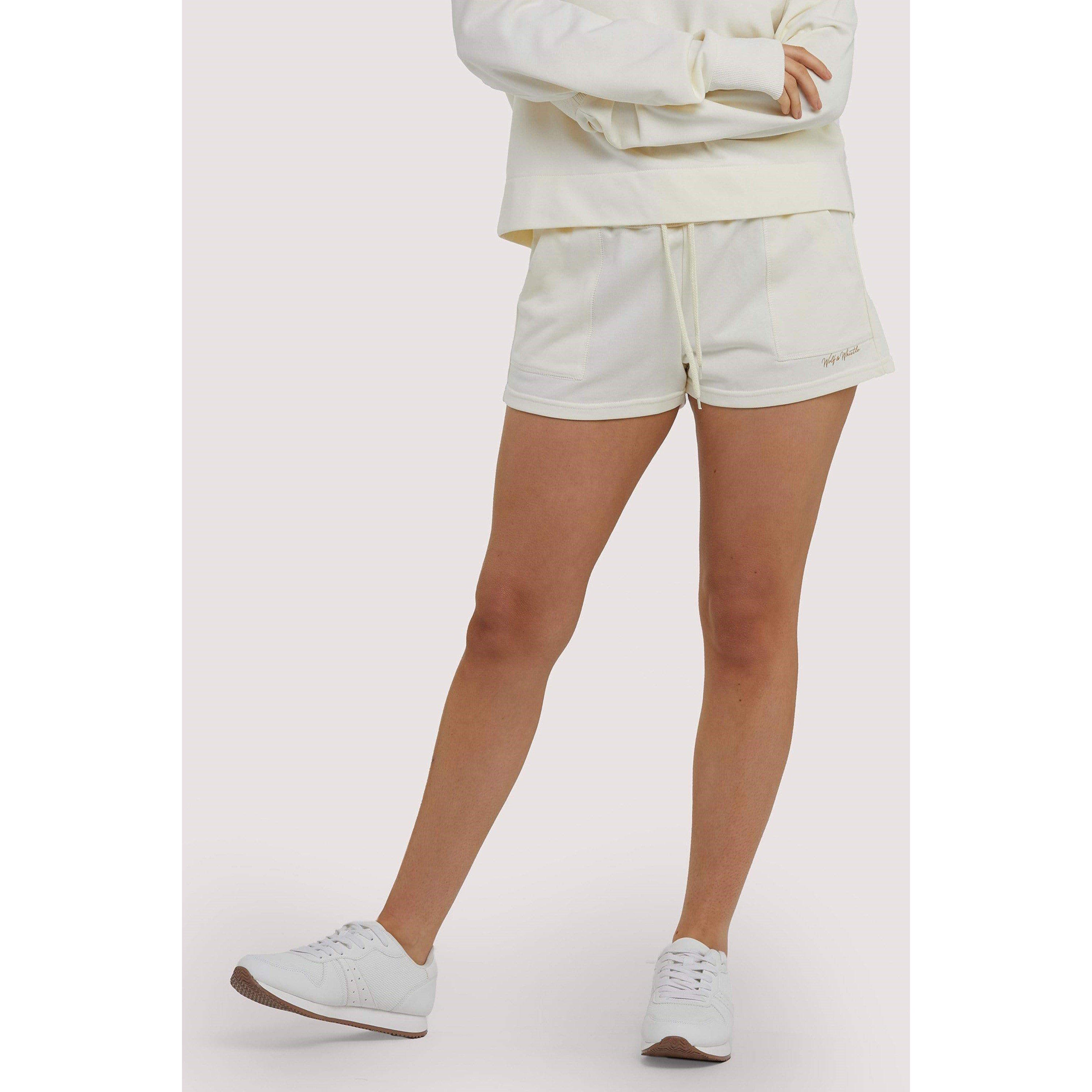 White - Wolf and Whistle - Winter White Tie Waist Shorts - 1